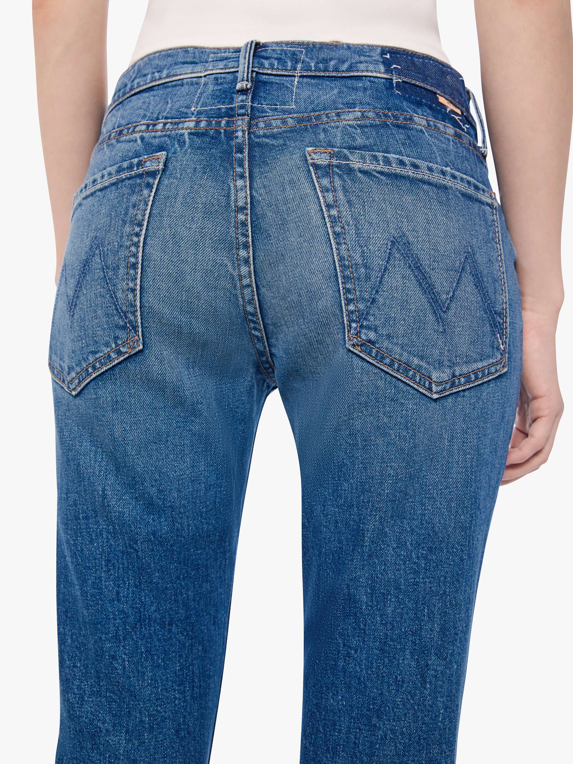 Mother Lil Runaway Flare Jeans On A Roll Mid Rise