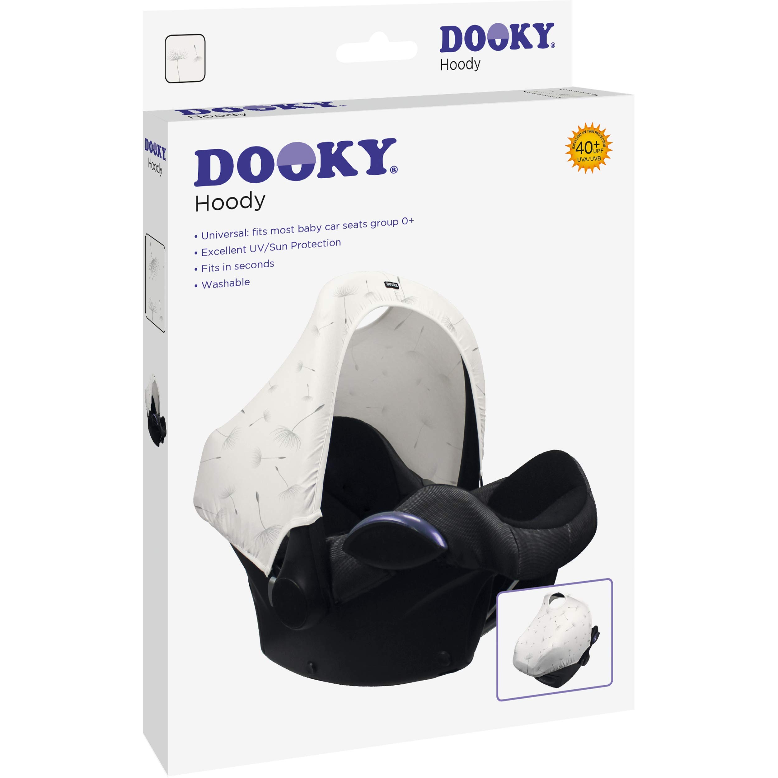 Dooky Hoody Combi Pack Sonnenschutz Babyschale Dandelion Weiß