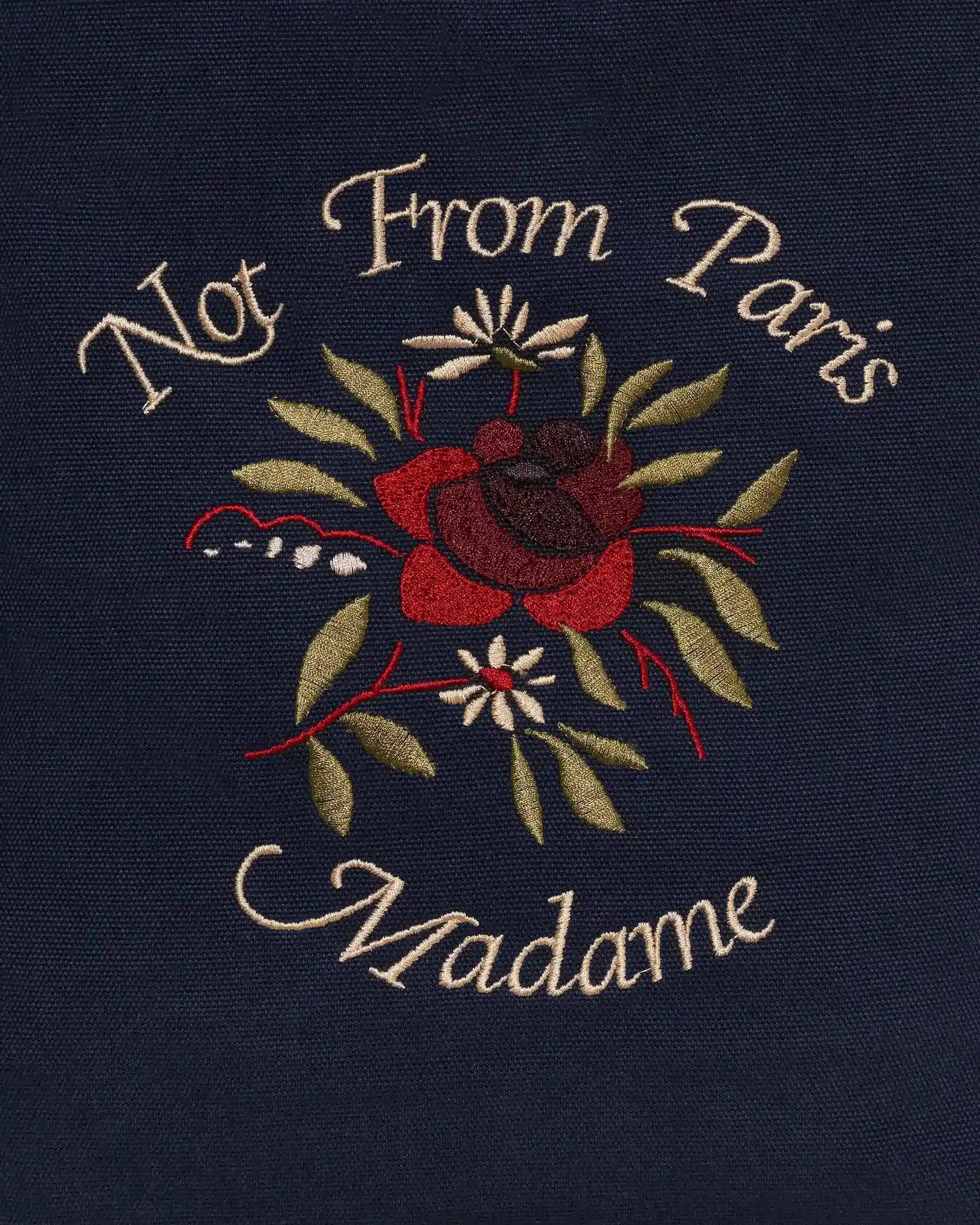 Drôle de Monsieur Slogan Rose Tote Bag Baumwolle Navy OS