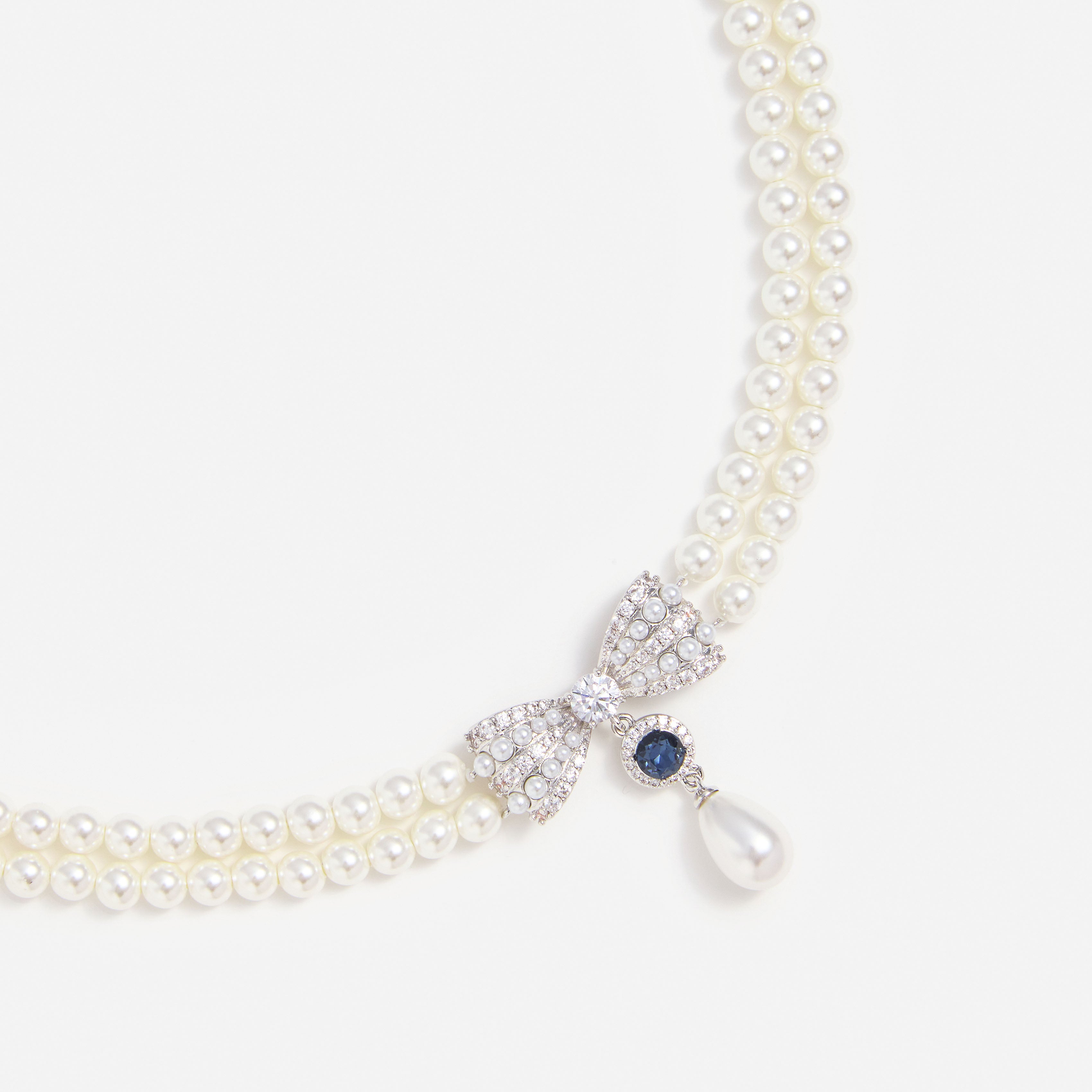 Self Portrait Pearl Crystal Bow Halskette Perle One Size