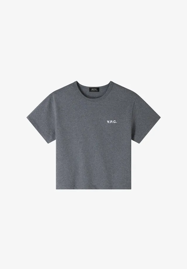 A.P.C. Boxy Petit VPC T-Shirt Bio-Baumwolle Samtflock