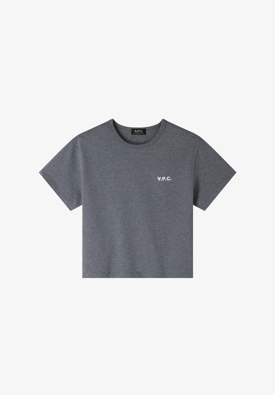 A.P.C. Boxy Petit VPC T-Shirt Bio-Baumwolle Samtflock