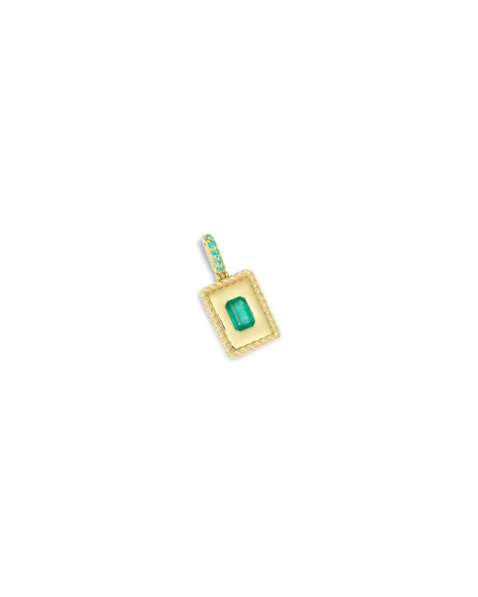 Drôle De Monsieur Pendentif Emeraude Anhänger Gold Smaragd