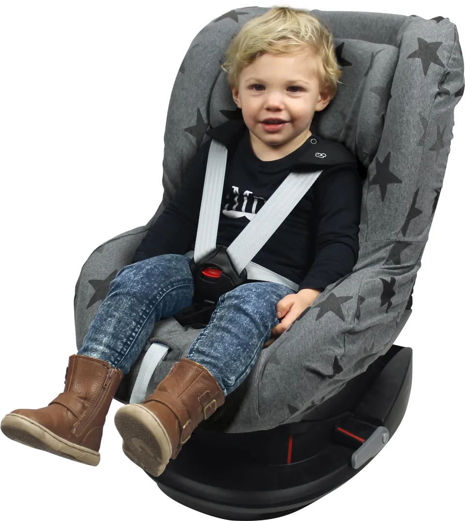 DOOKY Seat Cover Group 1 Grey Stars Sitzbezug grau 9-18 kg