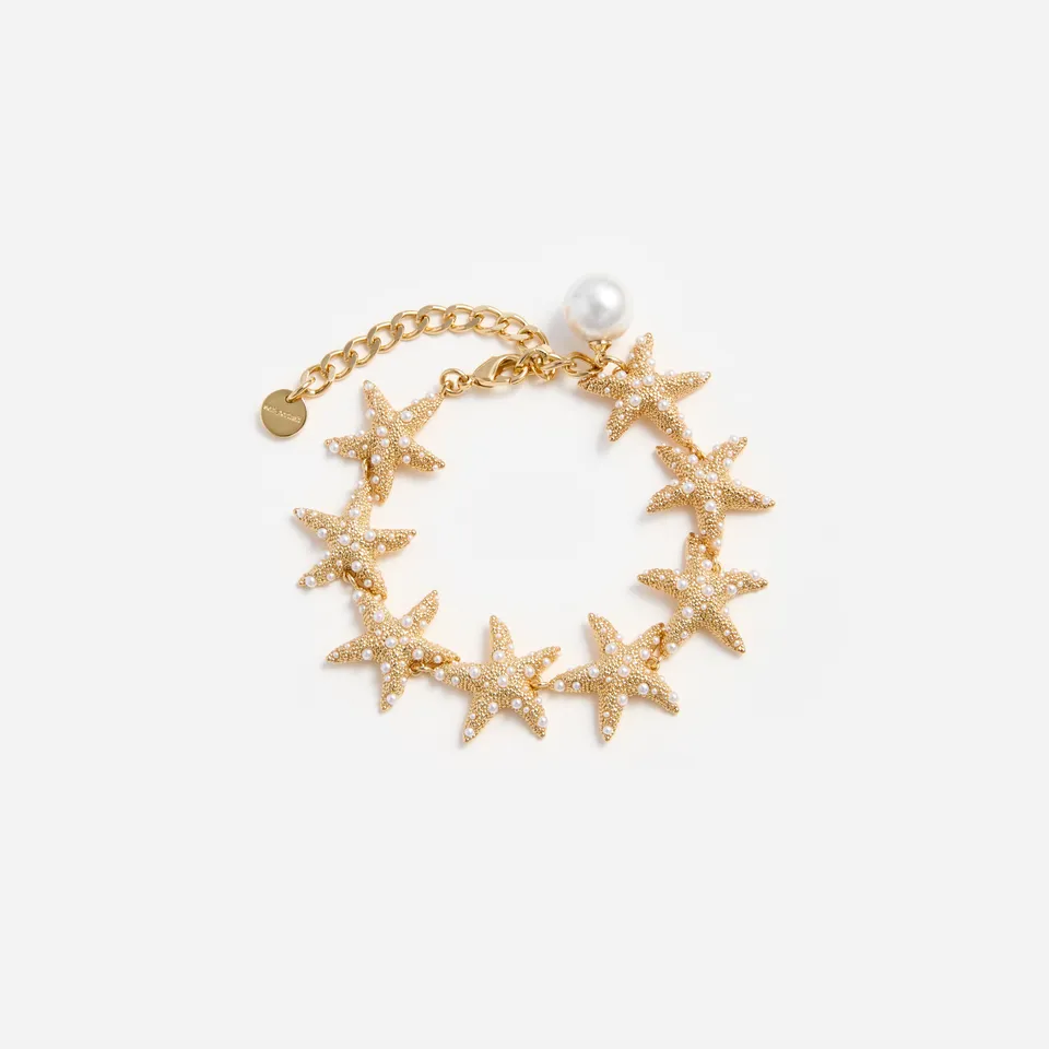 Self Portrait Textured Gold Sea Star Armband One Size Perle