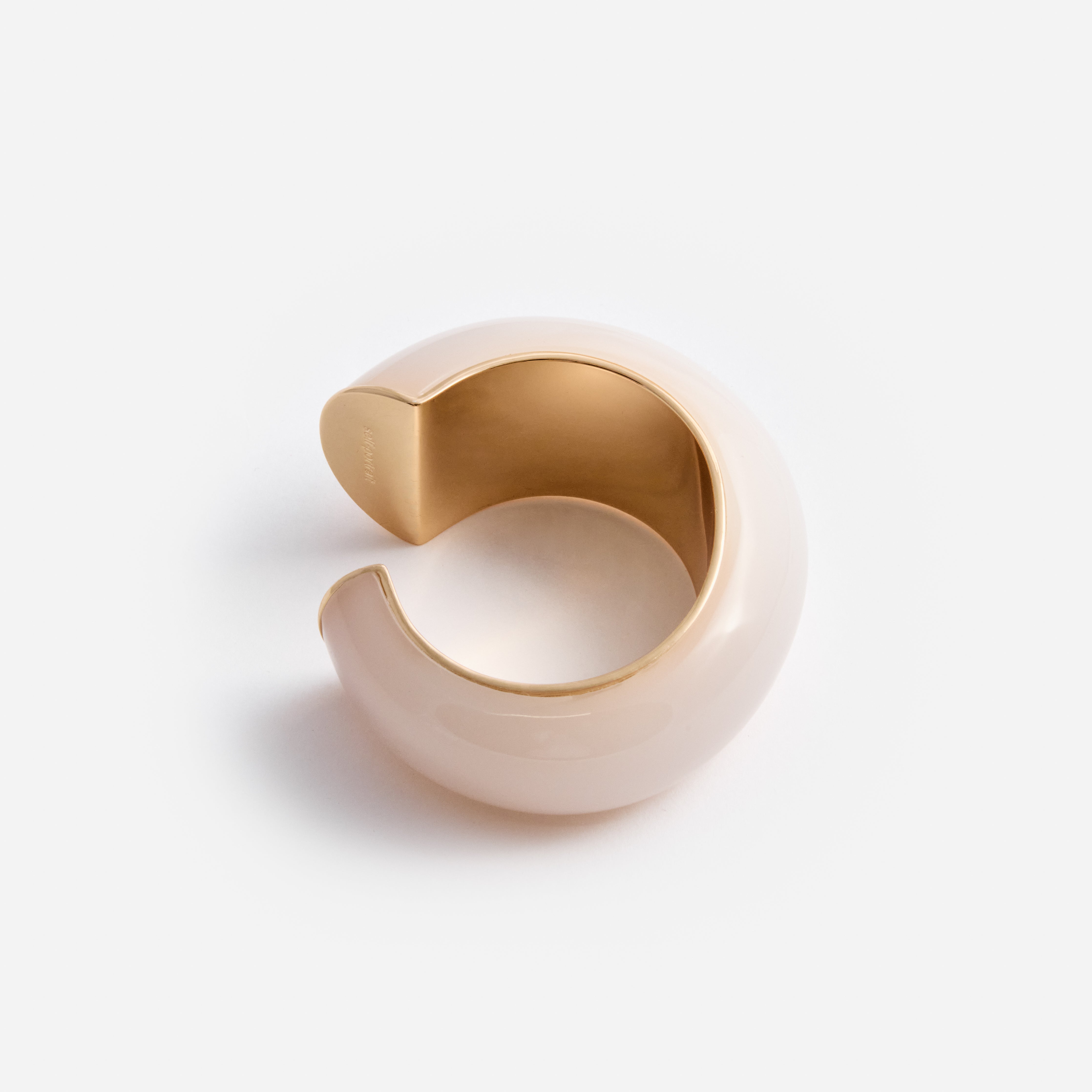 Self Portrait Cream Resin Cuff Armreif Creme Gold