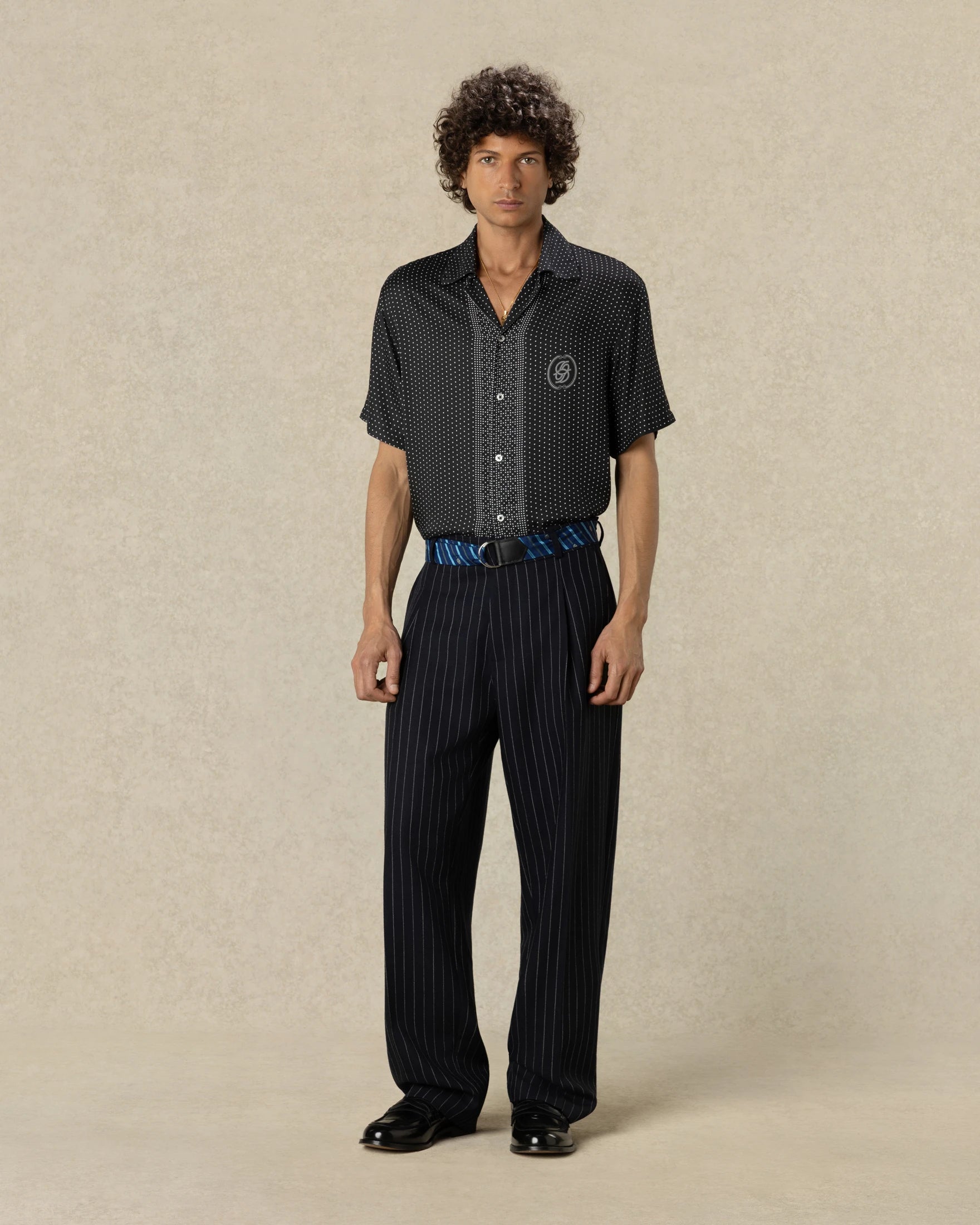 Drôle De Monsieur Notcha Short Sleeve Shirt Dots schwarz