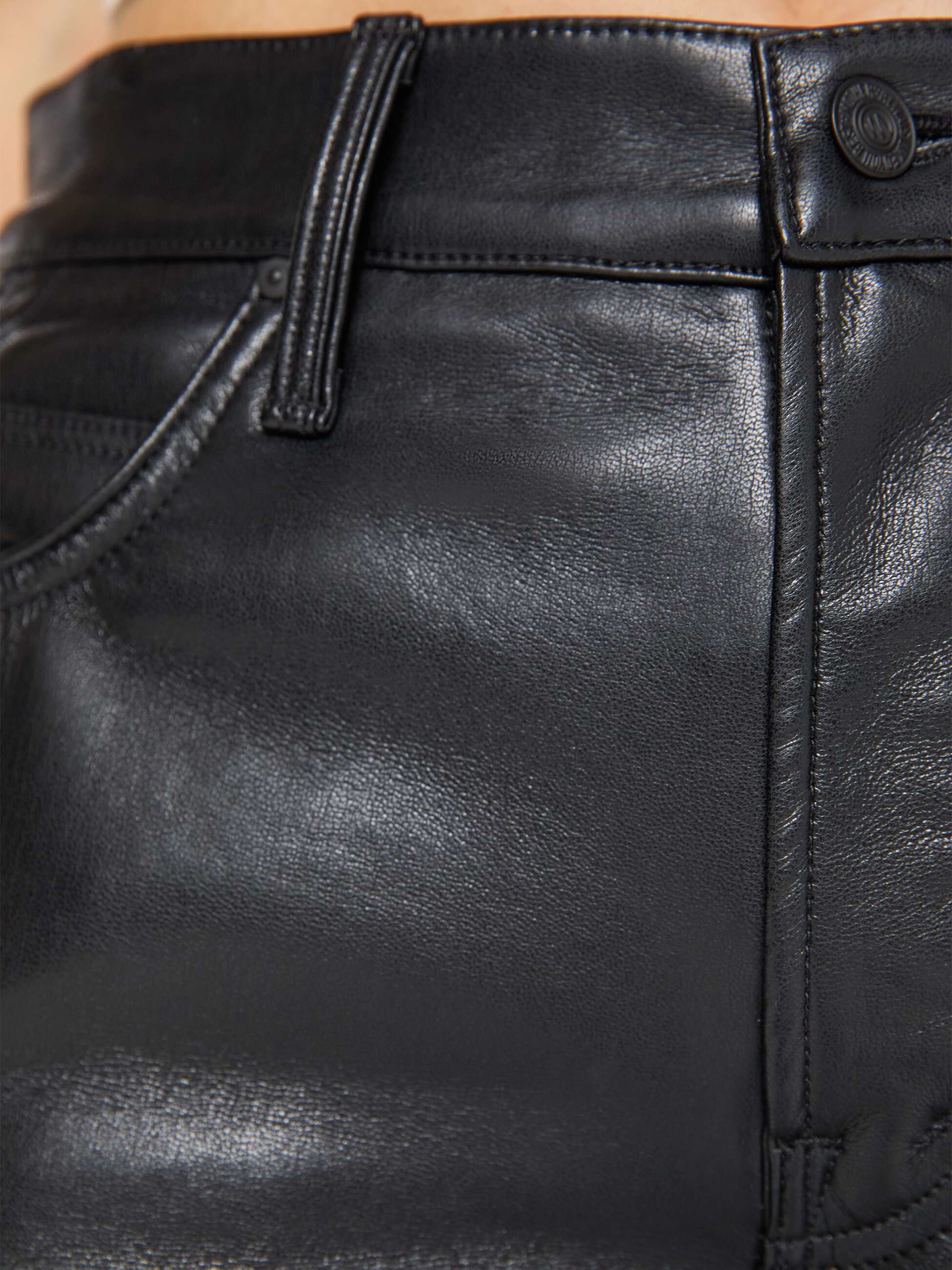 Mother Hiker Hover Lederhose schwarz High Waist
