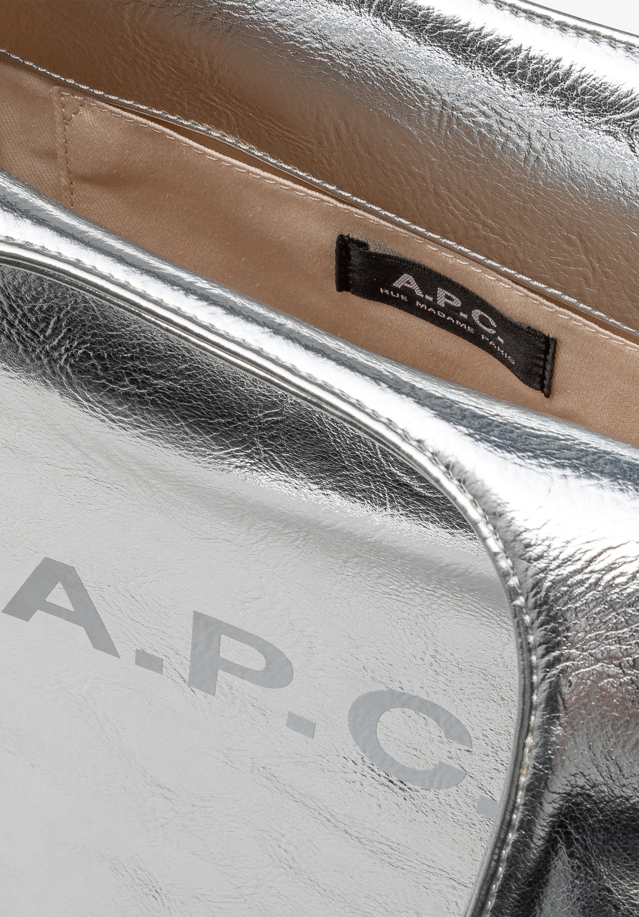 A.P.C. Ninon Small Tasche Metallic Silber TU