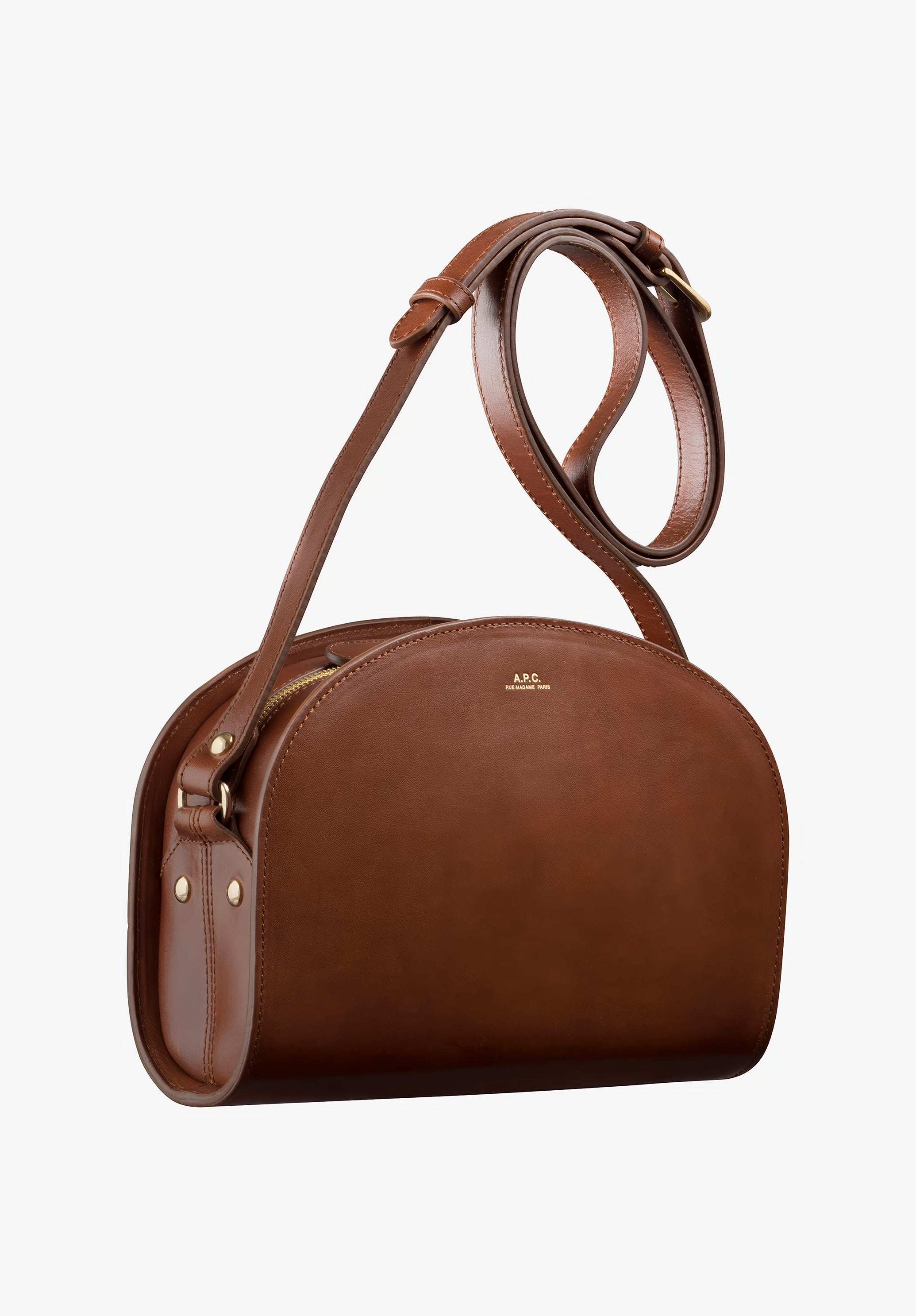 A.P.C. Demi-Lune Tasche TU Glattleder Umhängetasche