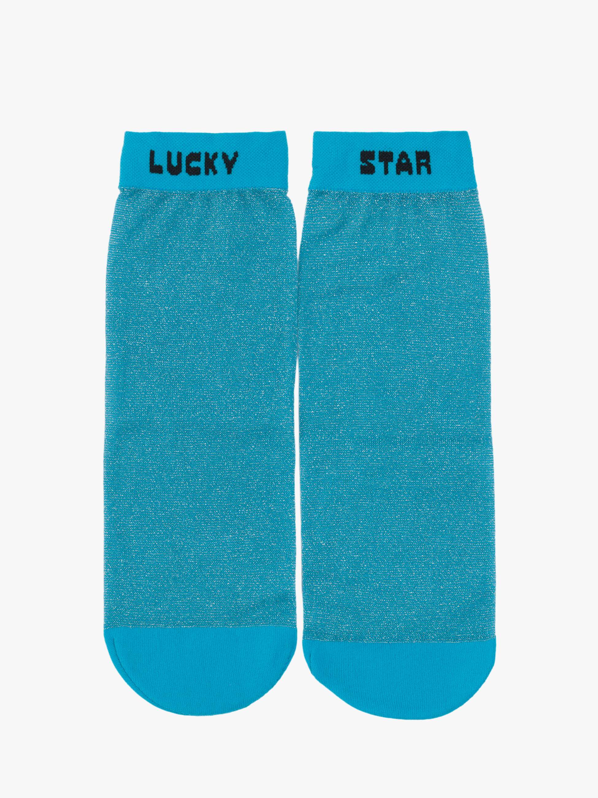 Mother The Slipper Socken Lucky Star Glitzer Blau O/S