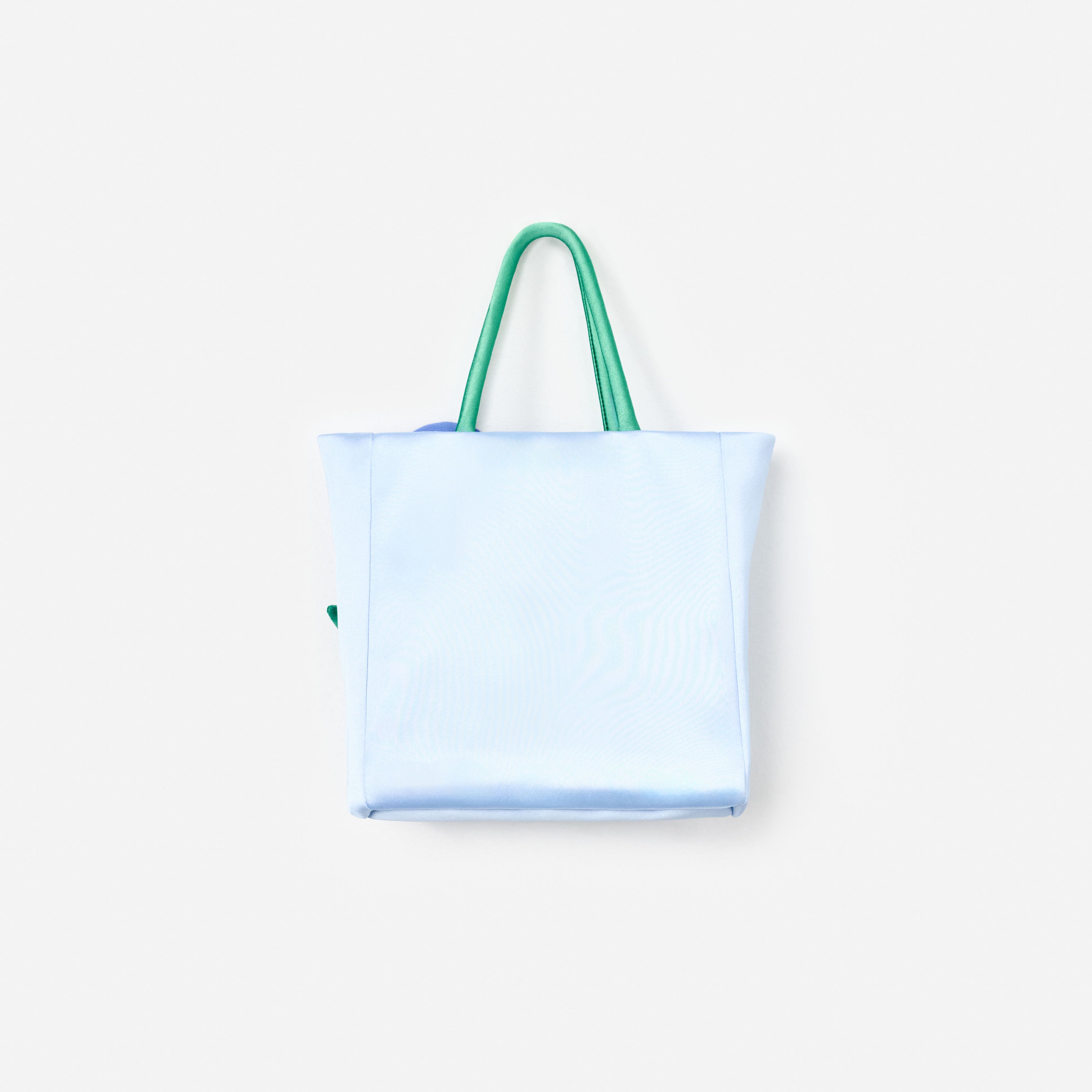 Self Portrait Blue Taffeta 3D Flower Tasche Blau