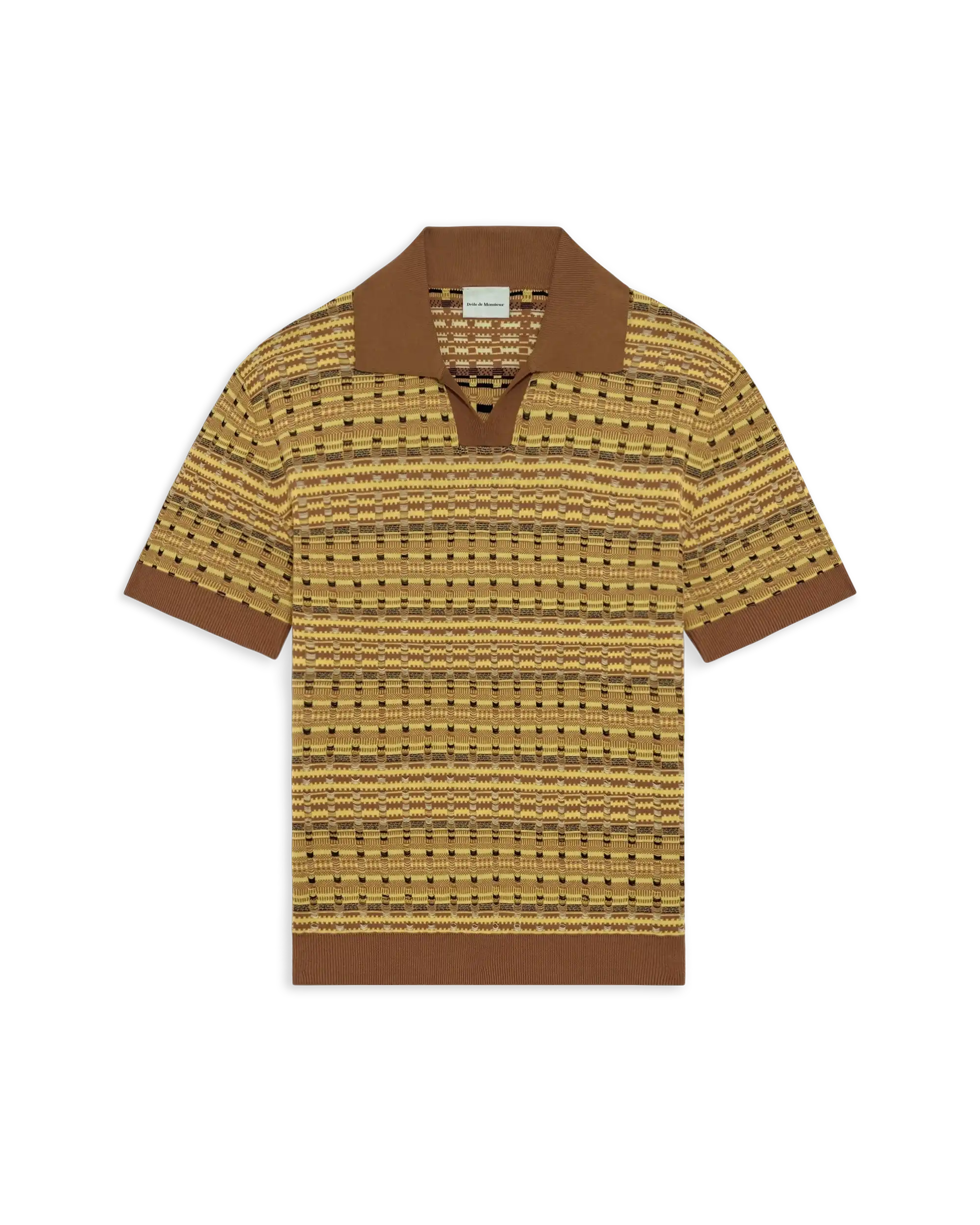Drôle De Monsieur Polo Maille Coogie Polo Gelb Baumwolle