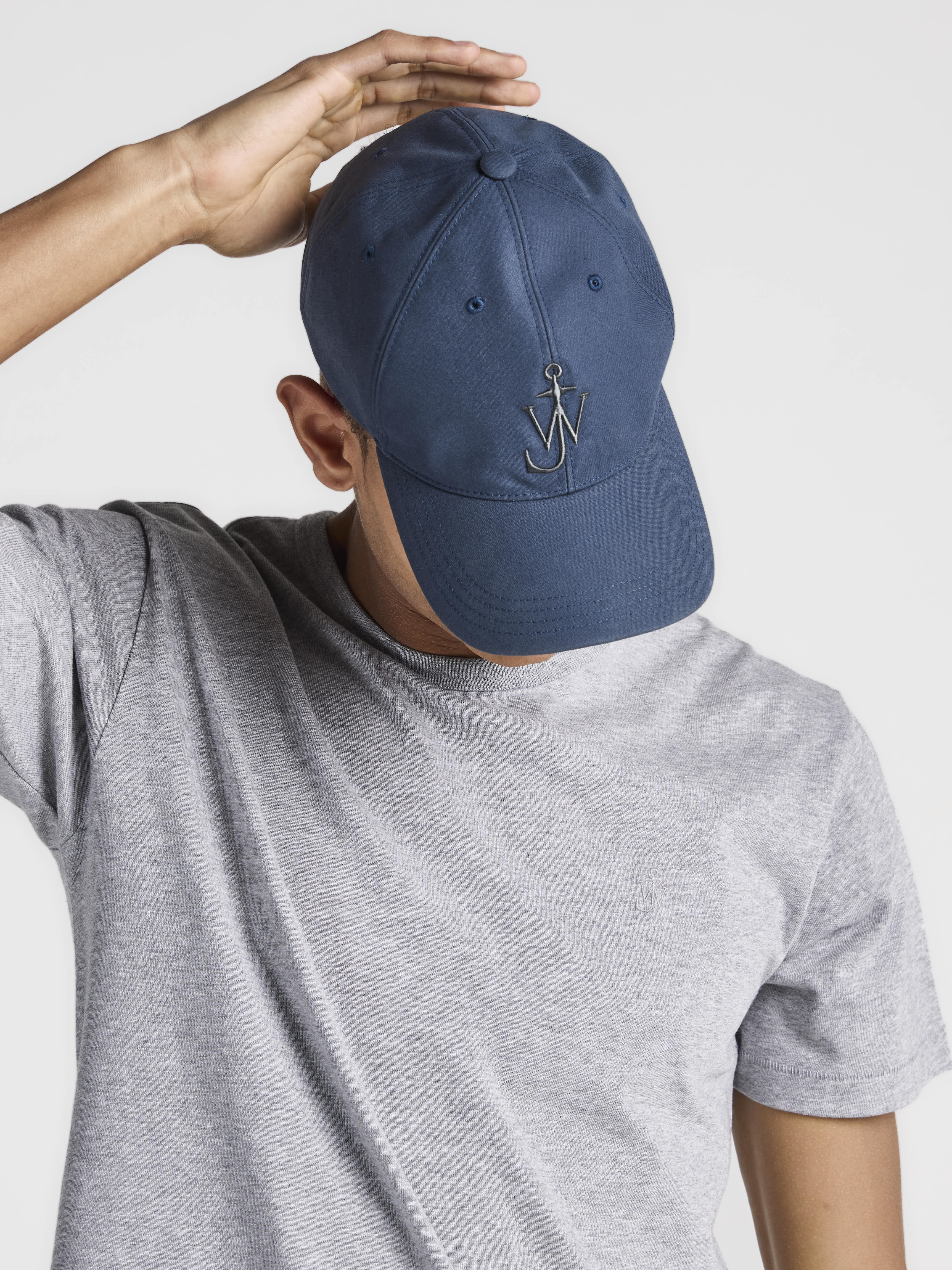 J.W.Anderson Baseball Cap Dunkelblau Wachsbaumwolle