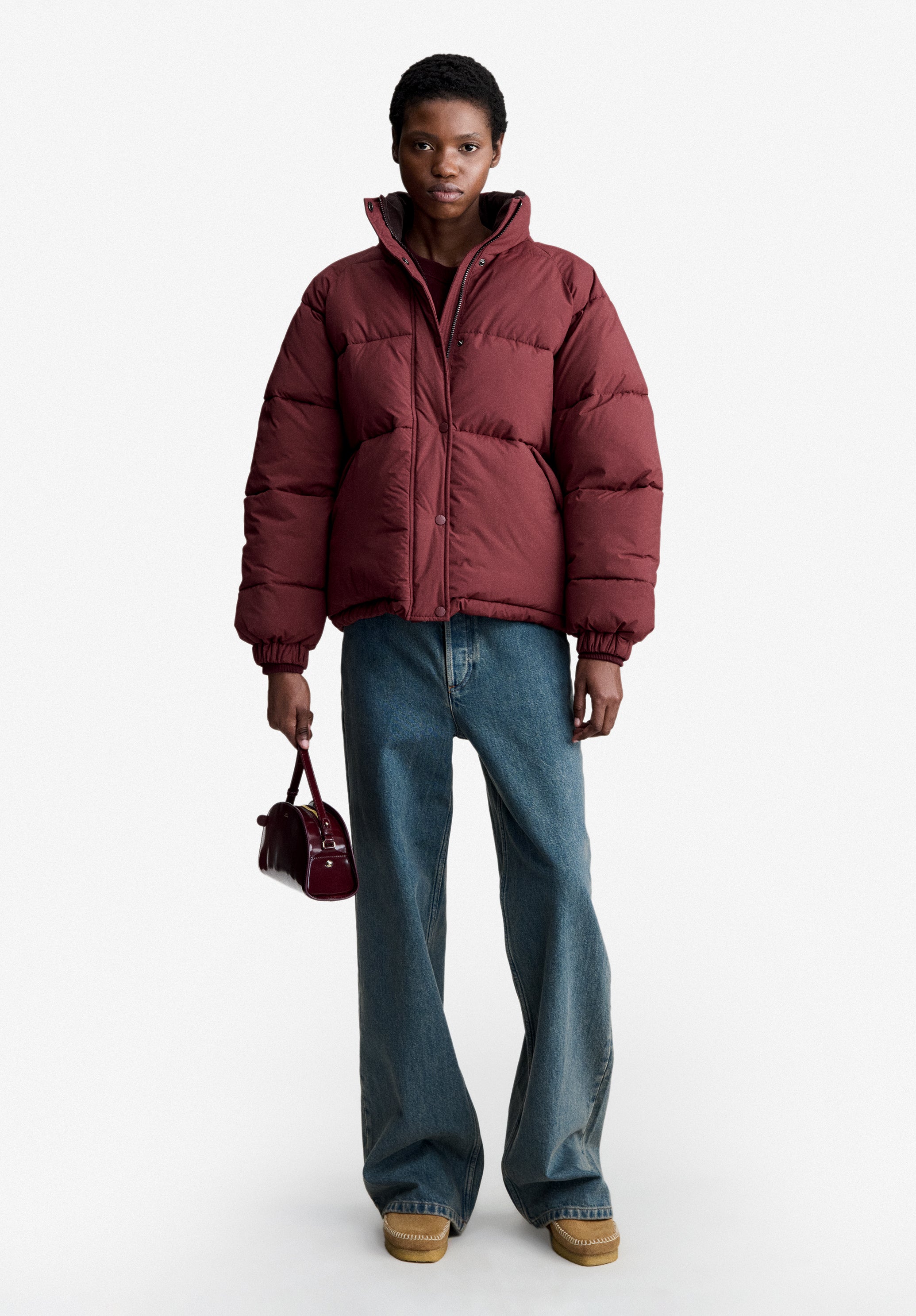 A.P.C. Daunenjacke Bordeaux 38 Wasserabweisend