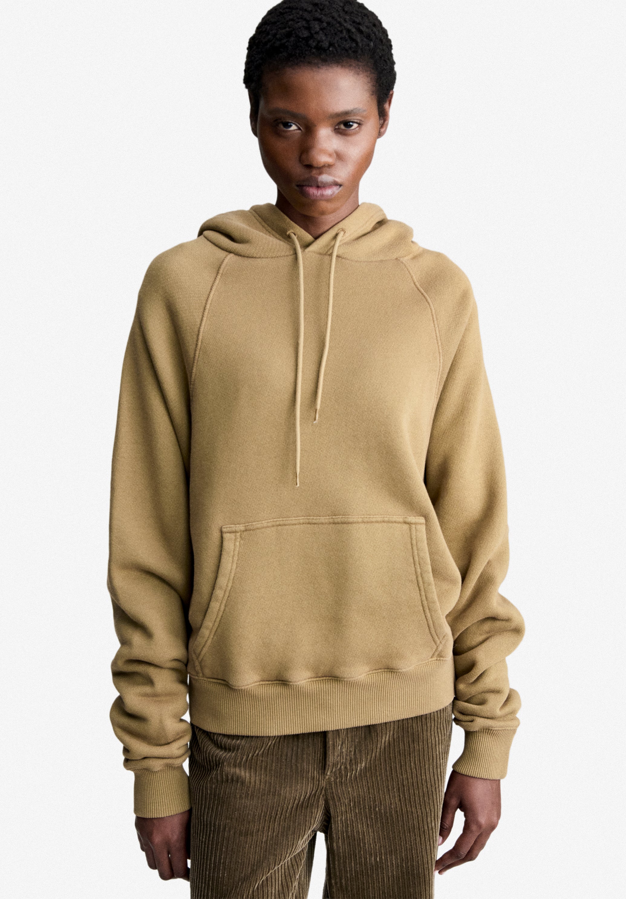 A.P.C. Raglan Hoodie Taupe Bio-Baumwolle Größe M
