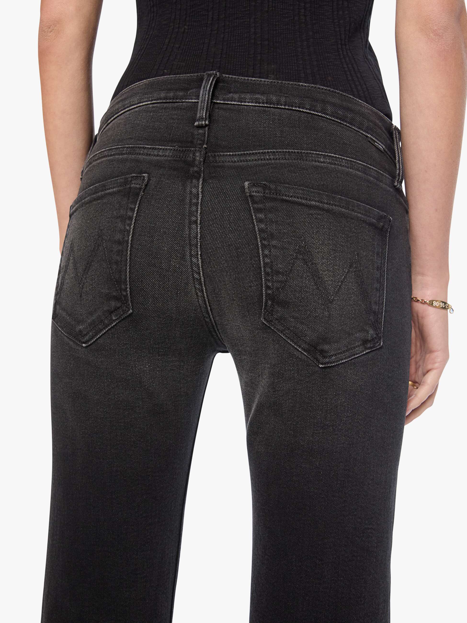 Mother Denim The Jinx Sneak Jeans Speed Of Light Schwarz