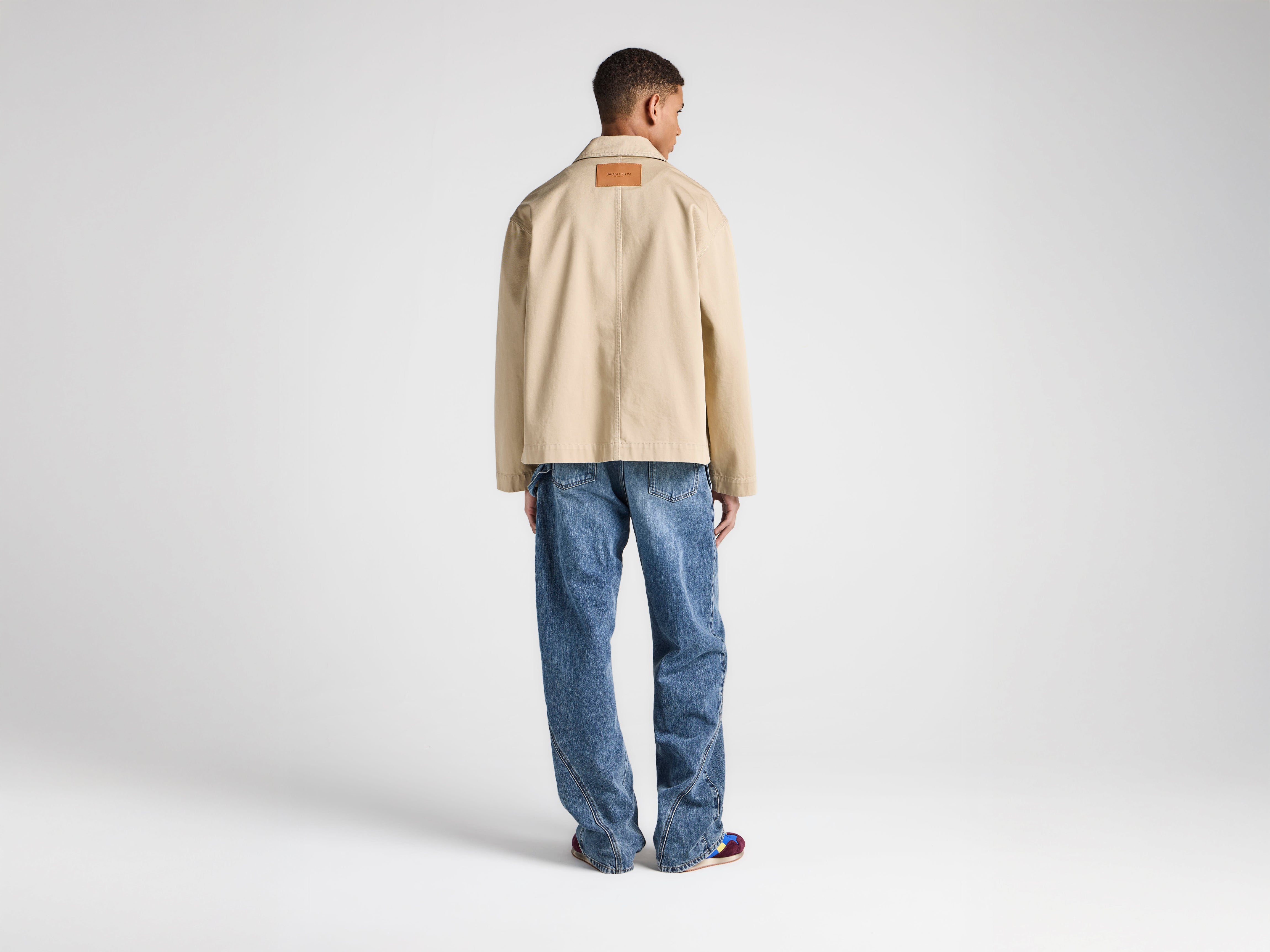 J.W.Anderson Jacke Herren Beige Patch Pocket Lederdetail