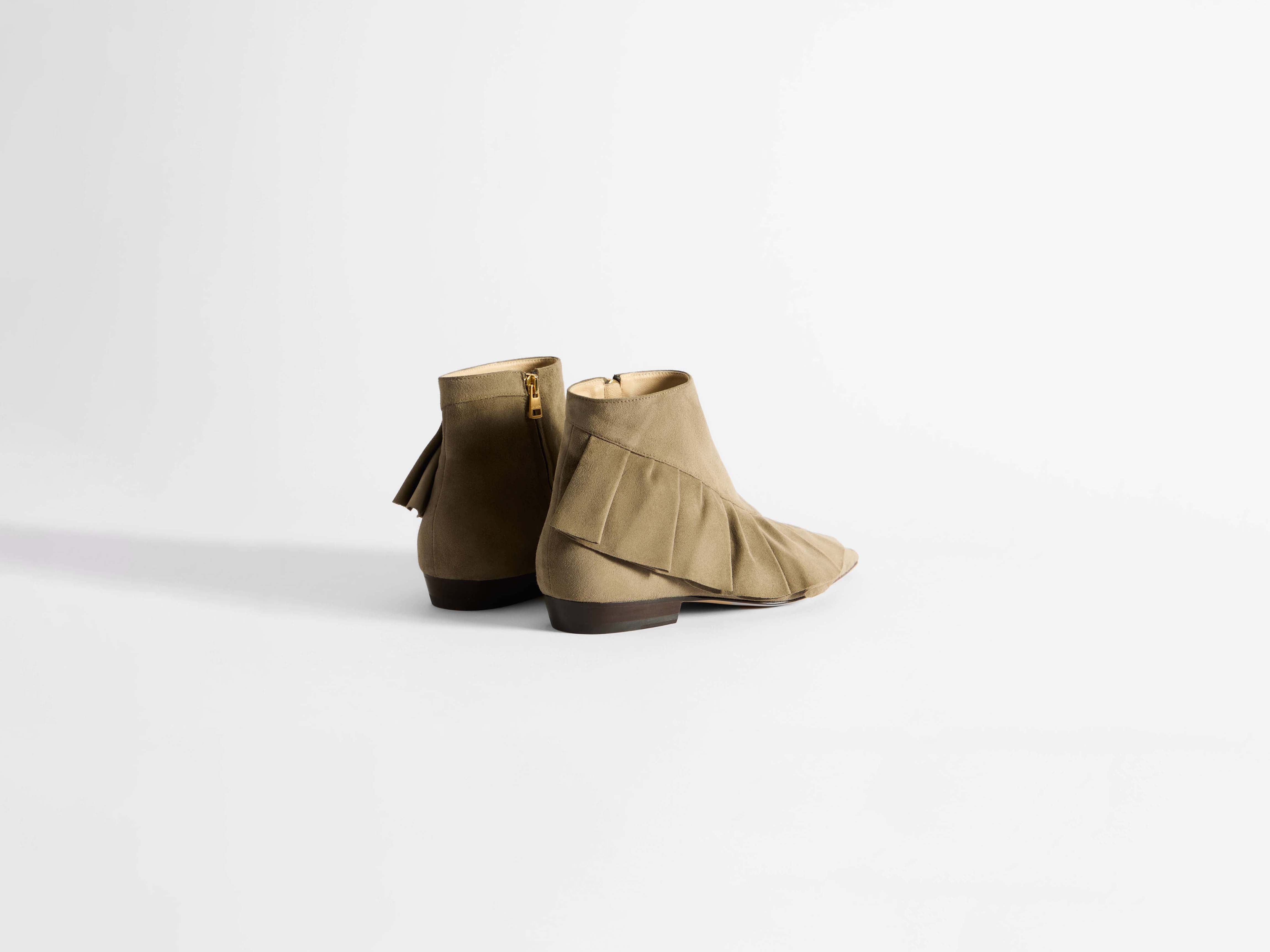 J.W.Anderson Ruffle Boots Stiefel Damen Grau Wildleder