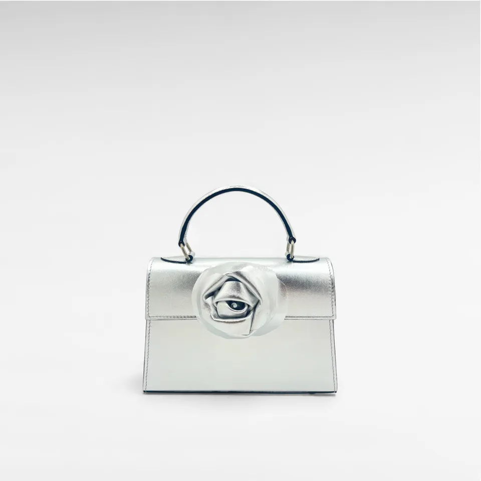 Gedebe Sophie Mini Tasche Nappa mit Blume 19 cm