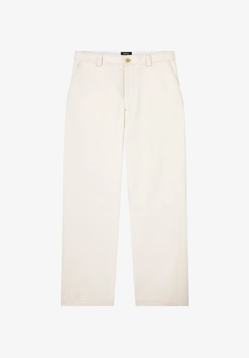 A.P.C. Dan Chinohose weiss Baumwolle Moleskin