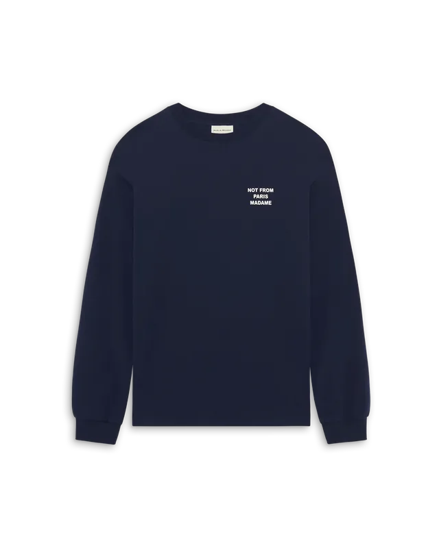 Drôle De Monsieur Le Manches Longues Slogan Longsleeve Navy