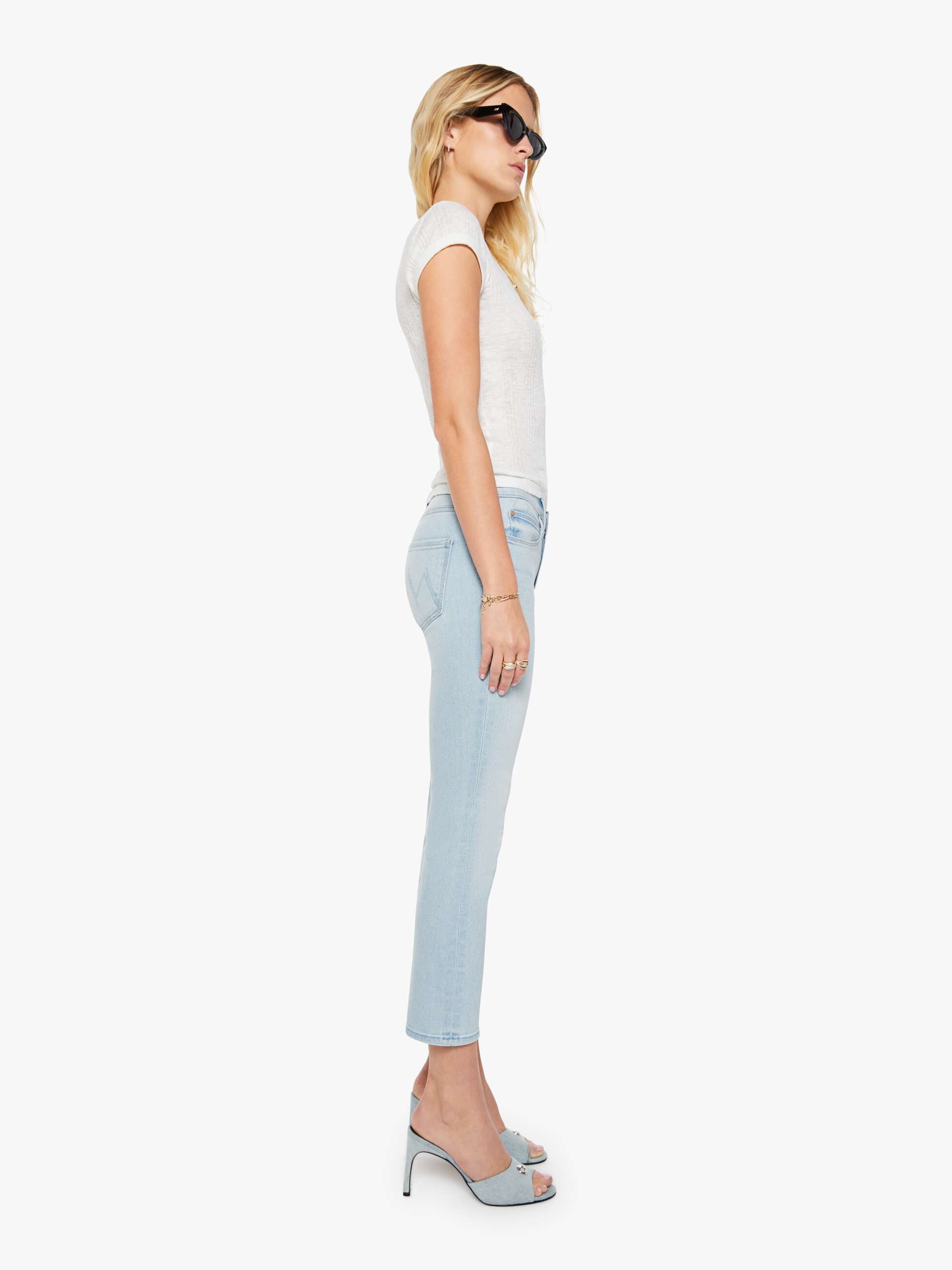 Mother Denim Mid Rise Dazzler Crop Jeans Pretty Please