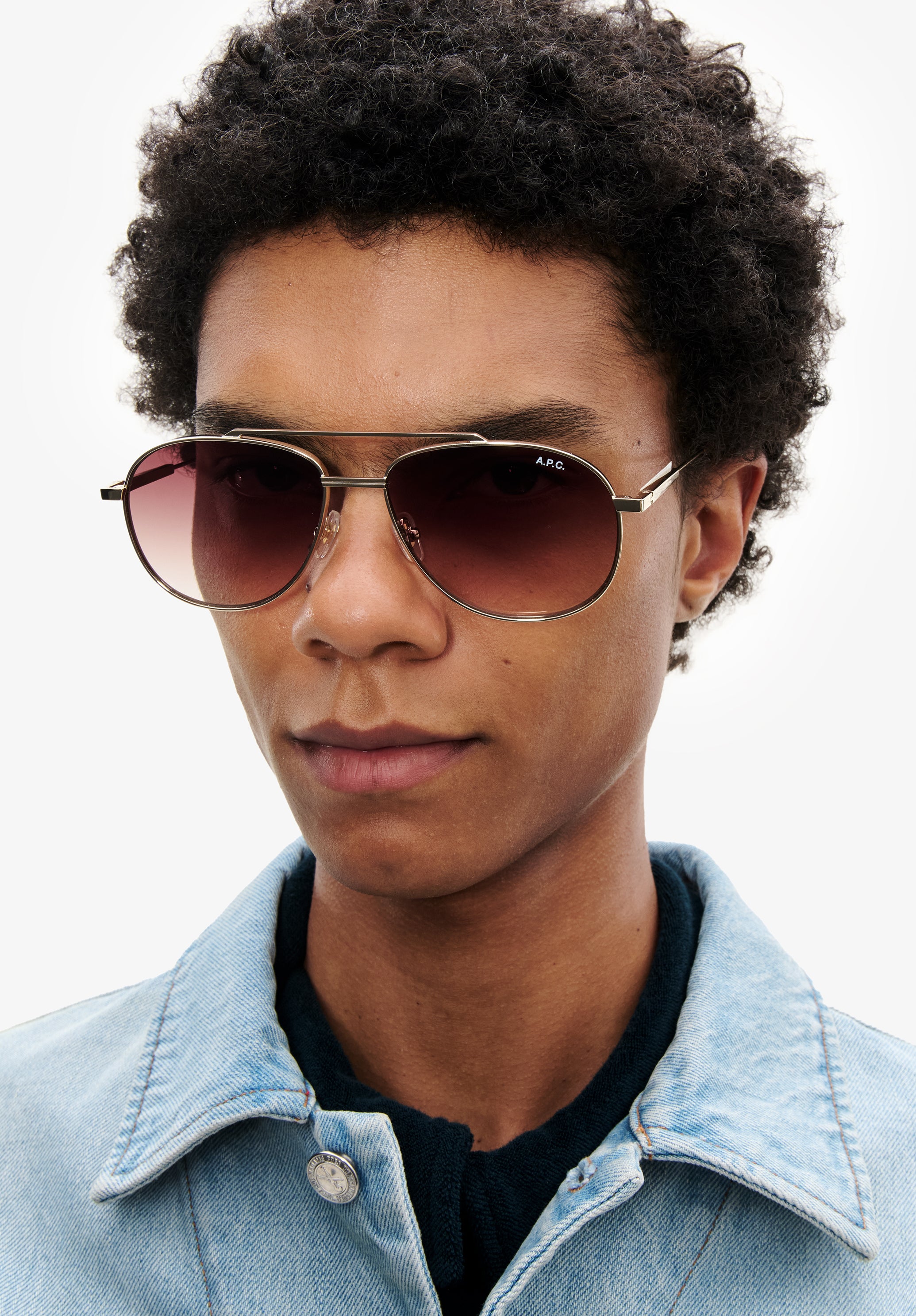 A.P.C. Les Pilotes Sonnenbrille braun TU UV-Schutz