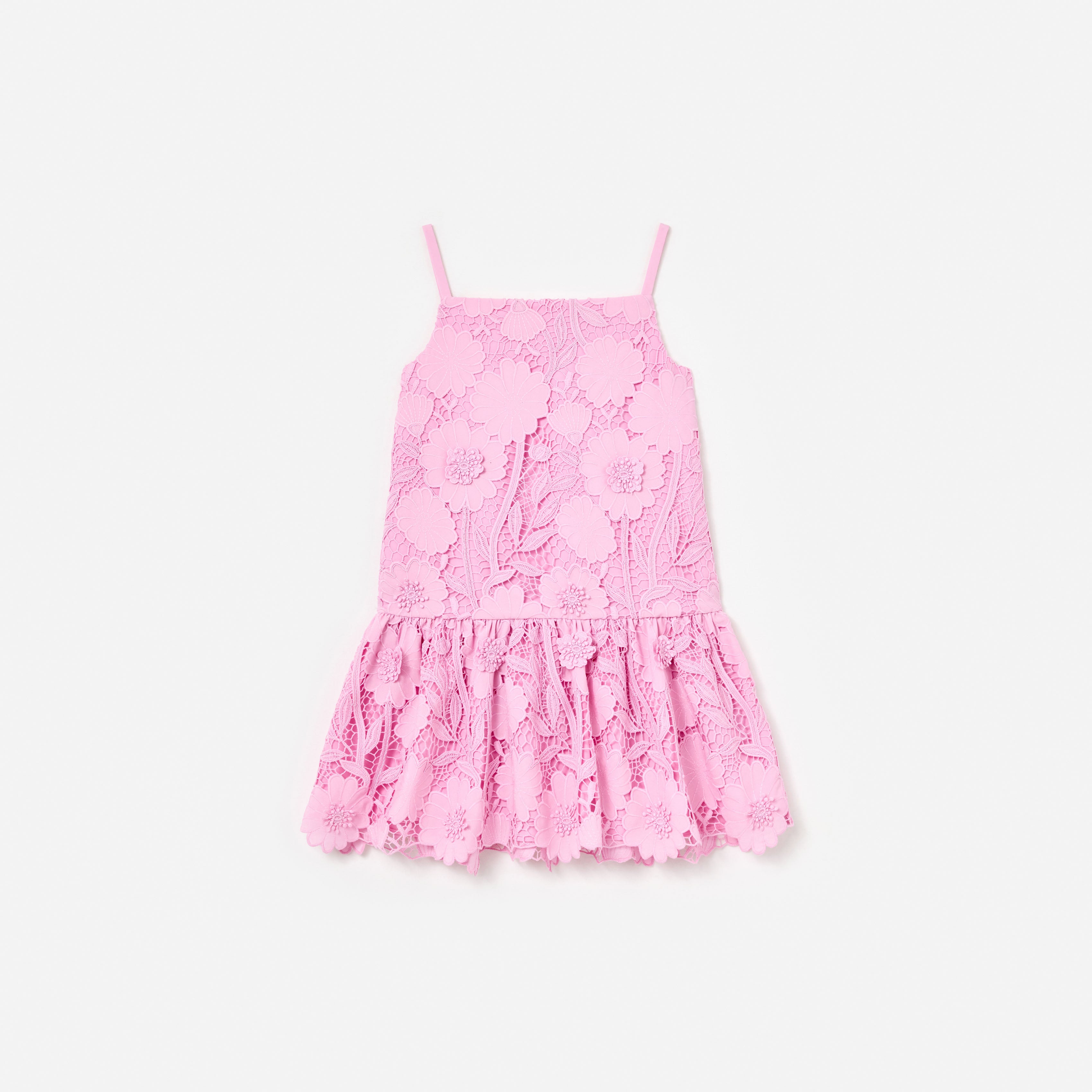 Self Portrait Pink Flower Lace Kinderkleid Rosa Spitze