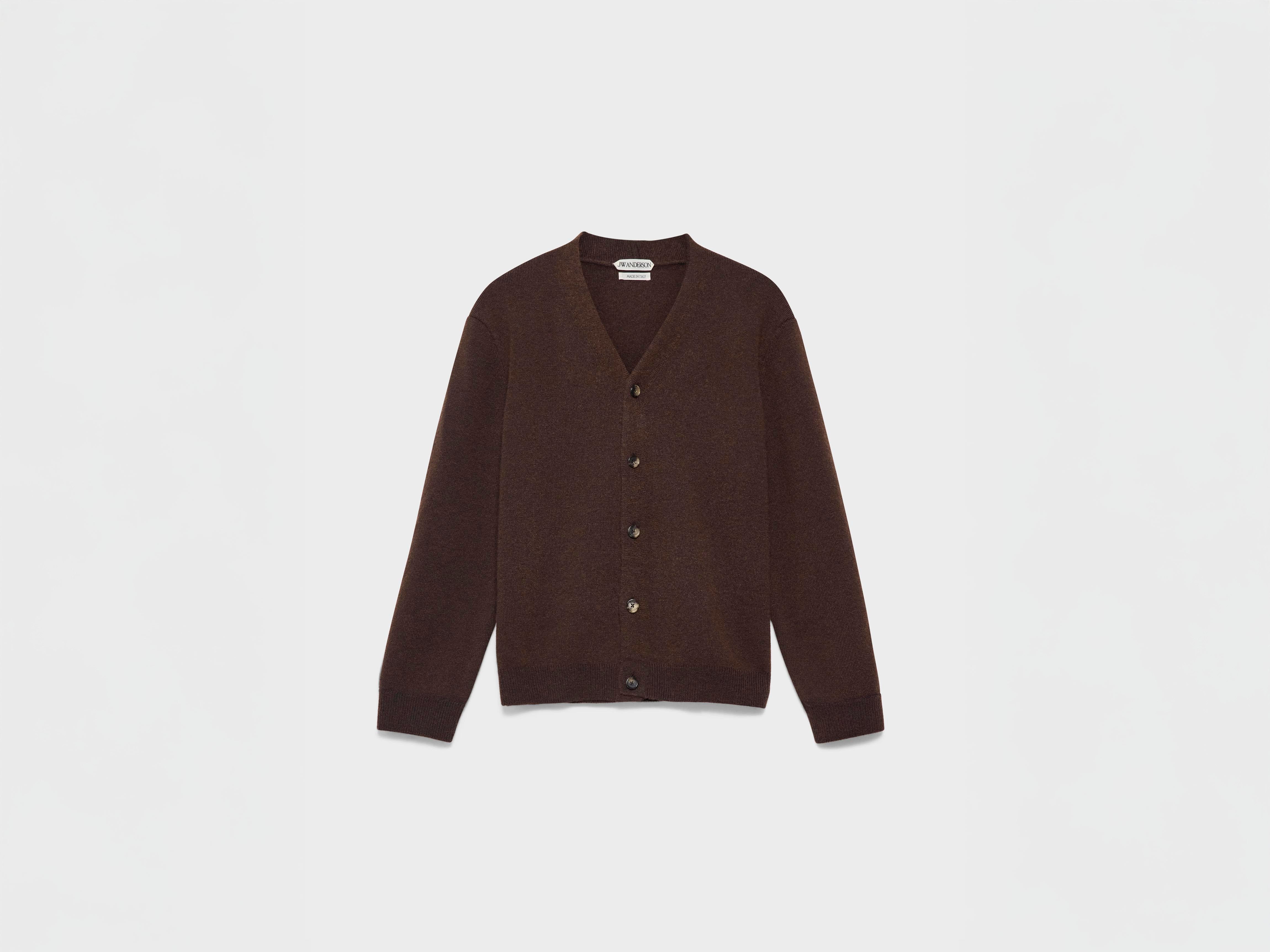 J.W.Anderson Knitted Mohair Cardigan Strickjacke braun Mohair