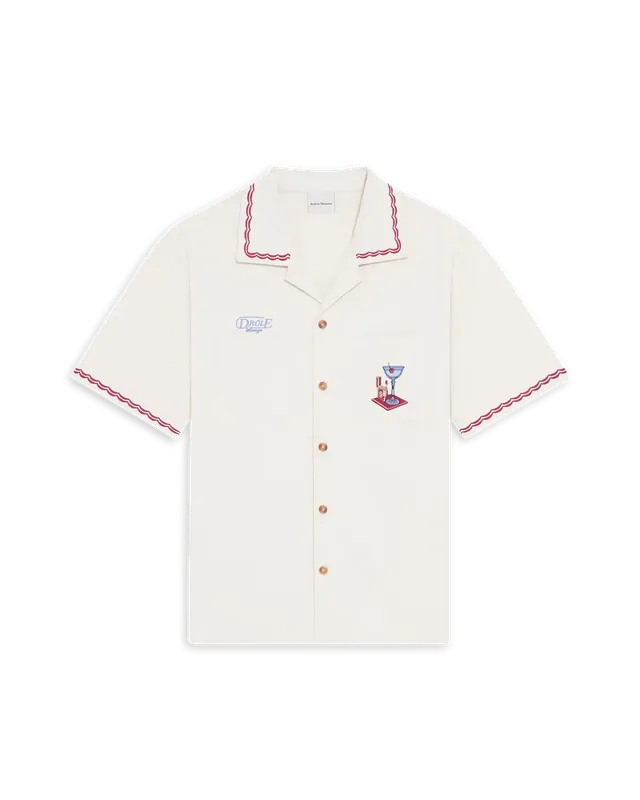 Drôle De Monsieur Chemise Cocktail Hemd Kurzarm Off White