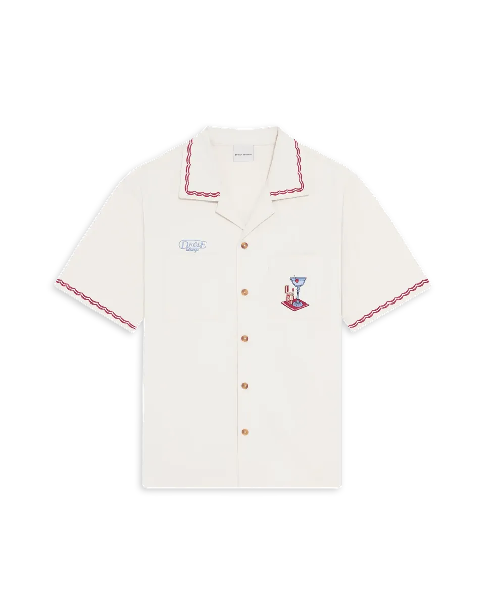 Drôle De Monsieur Chemise Cocktail Hemd Kurzarm Off White