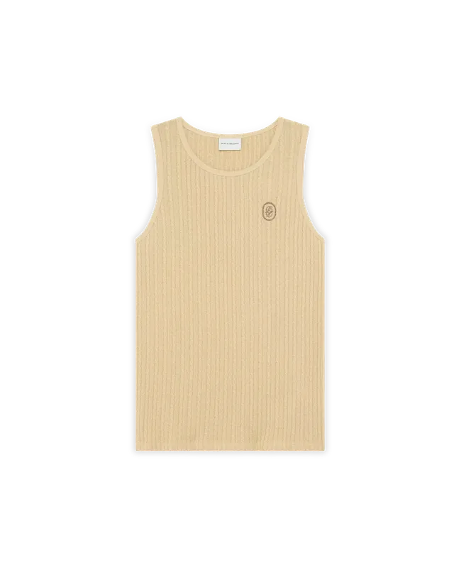 Drôle De Monsieur Le Débardeur D Miroir Tank Top Beige