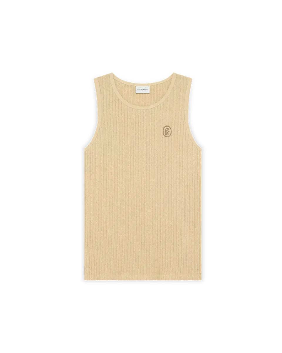 Drôle De Monsieur Le Débardeur D Miroir Tank Top Beige