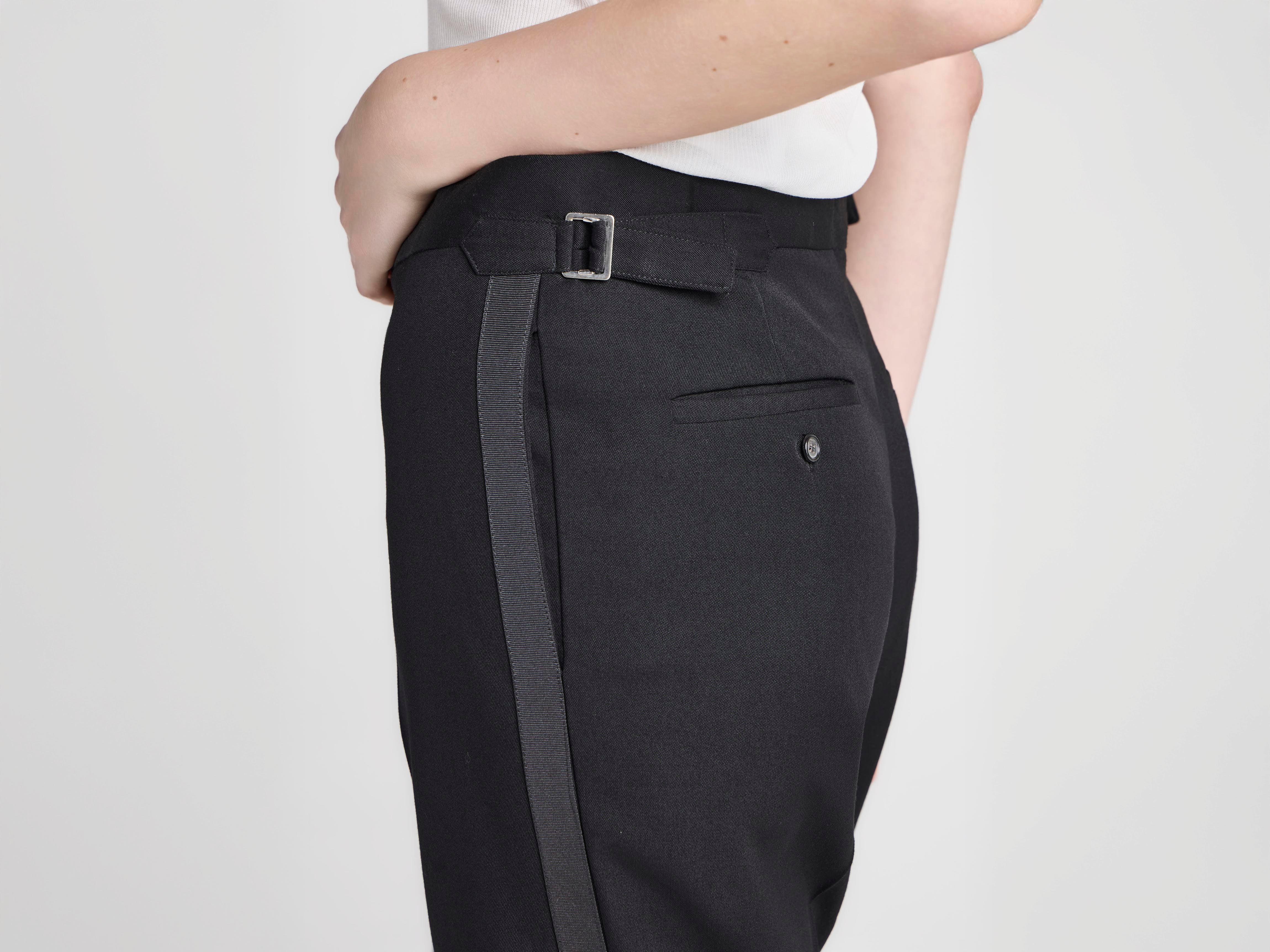 J.W.Anderson Trousers Tailored Tuxedo Hose Schwarz Seide