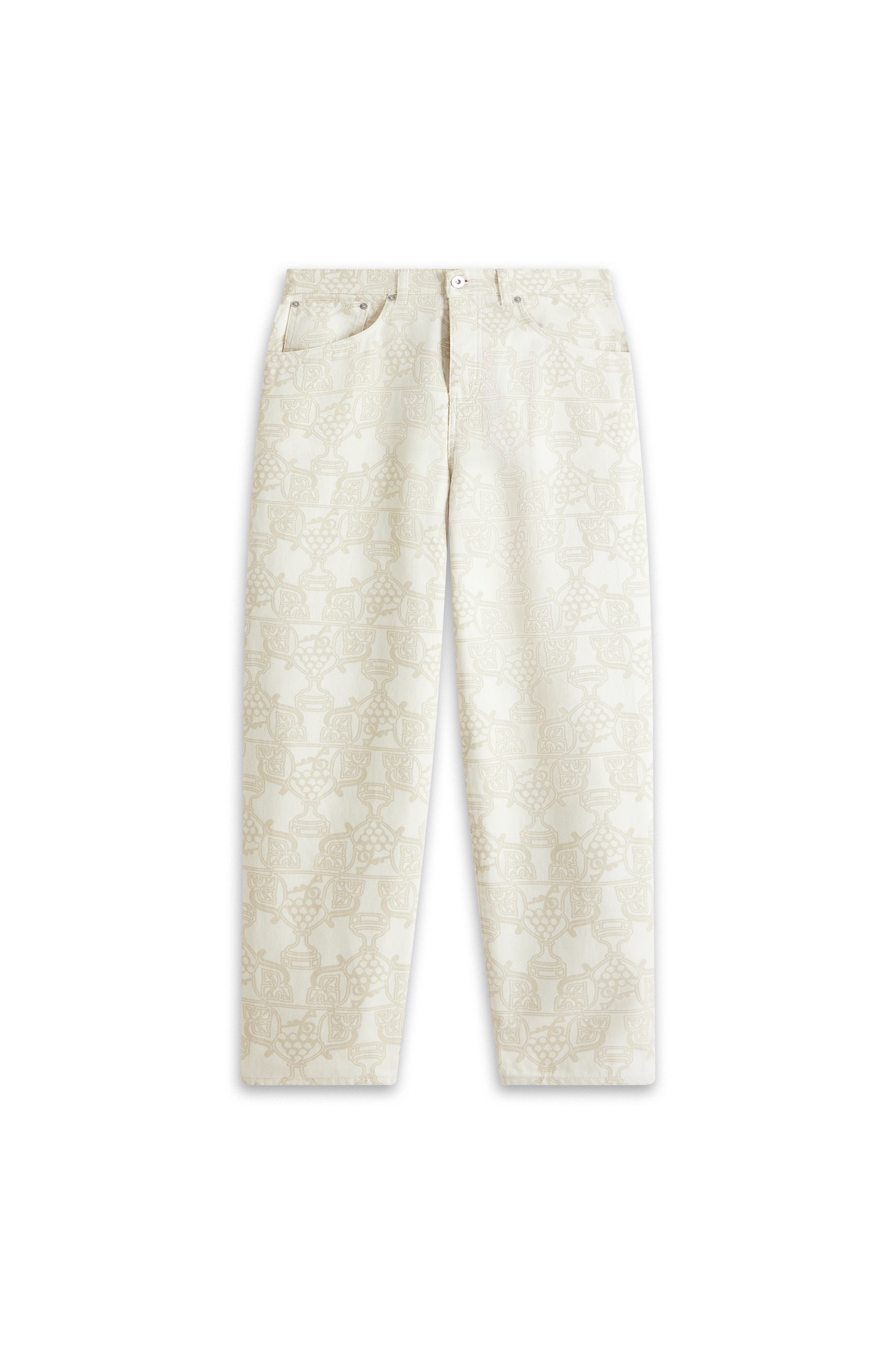 Drôle De Monsieur Denim Le Jean Raisin Jeans Creme Traubenprint