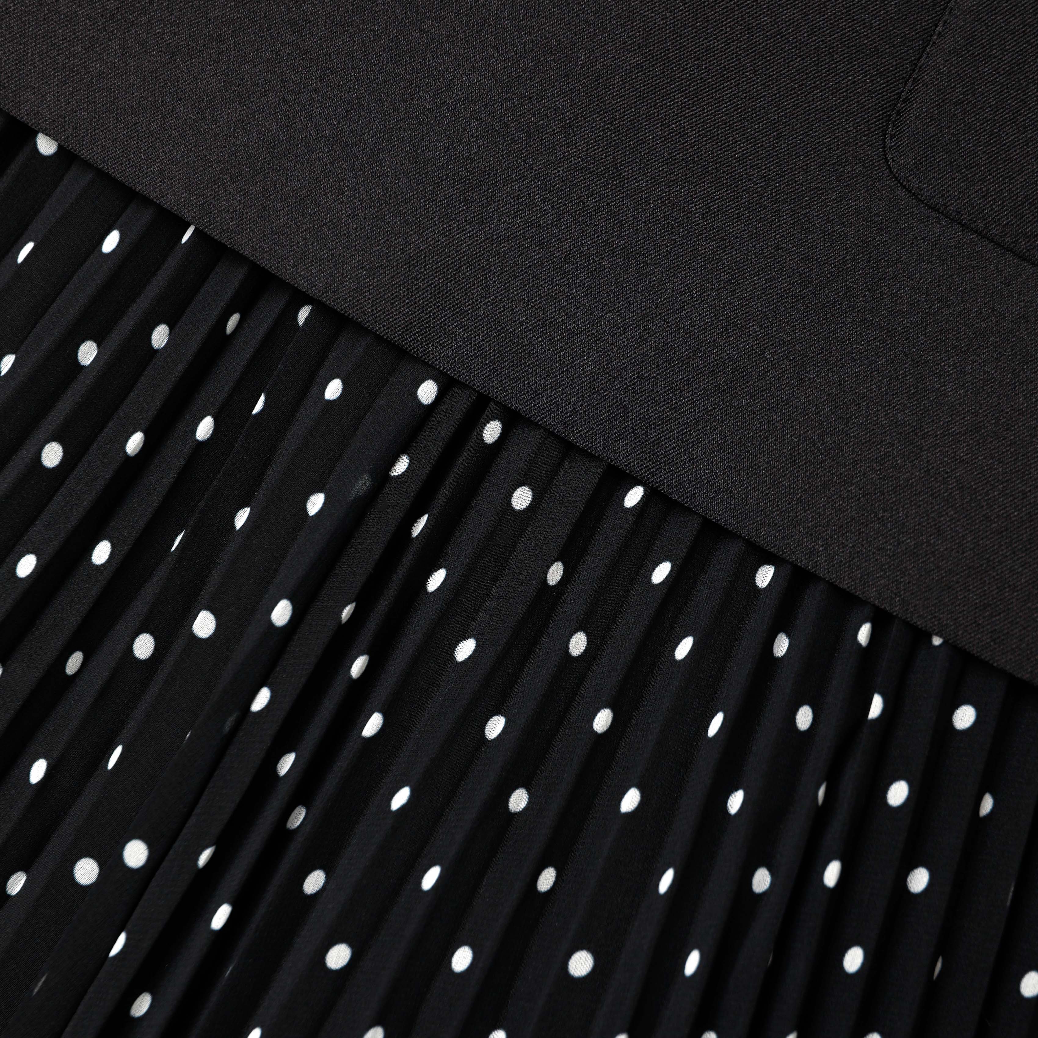 Self Portrait Dresses Black Taffeta Polka Dot Midi Kleid UK 8 Taft