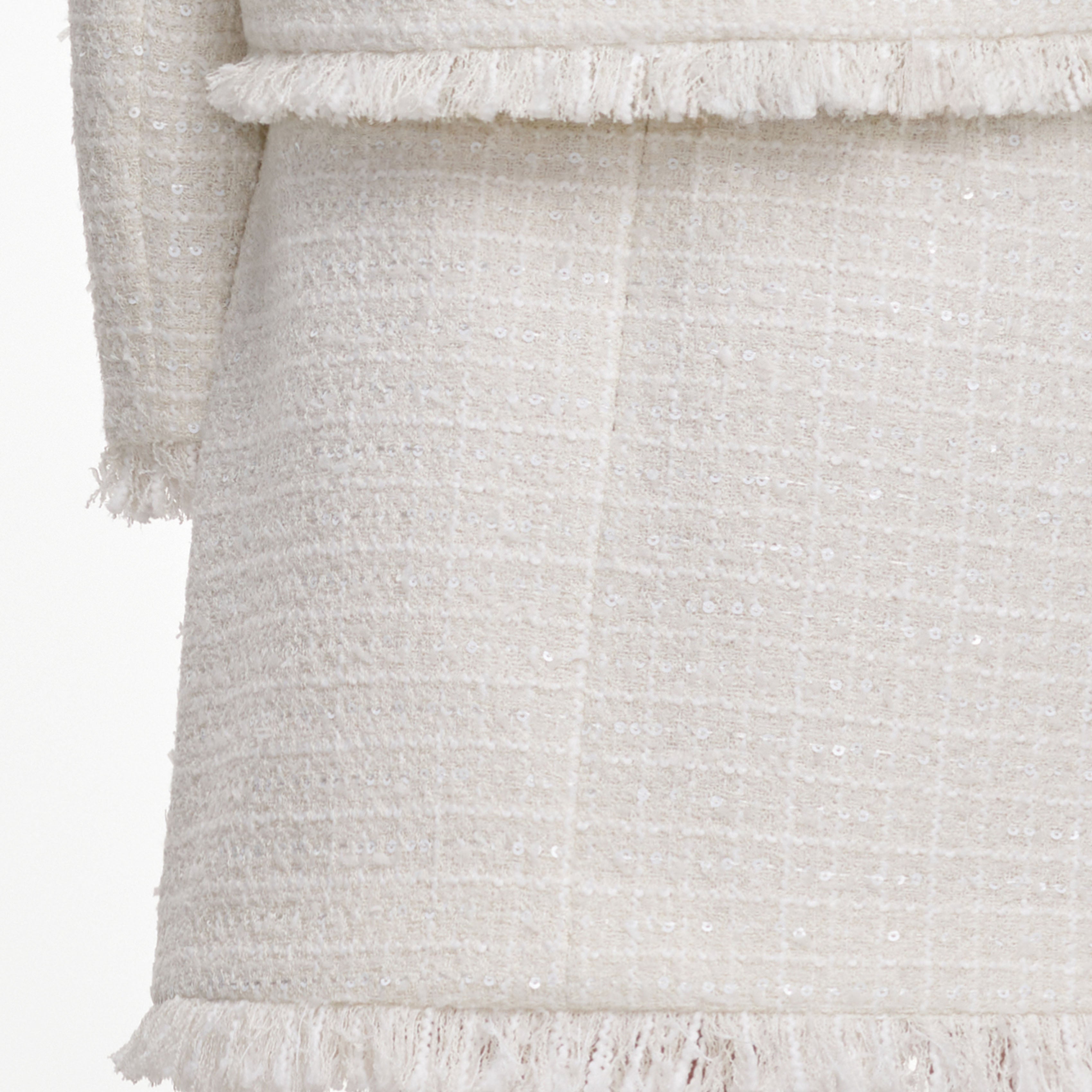 Self-Portrait Bottoms Cream Sequin Mini Rock Creme Boucle