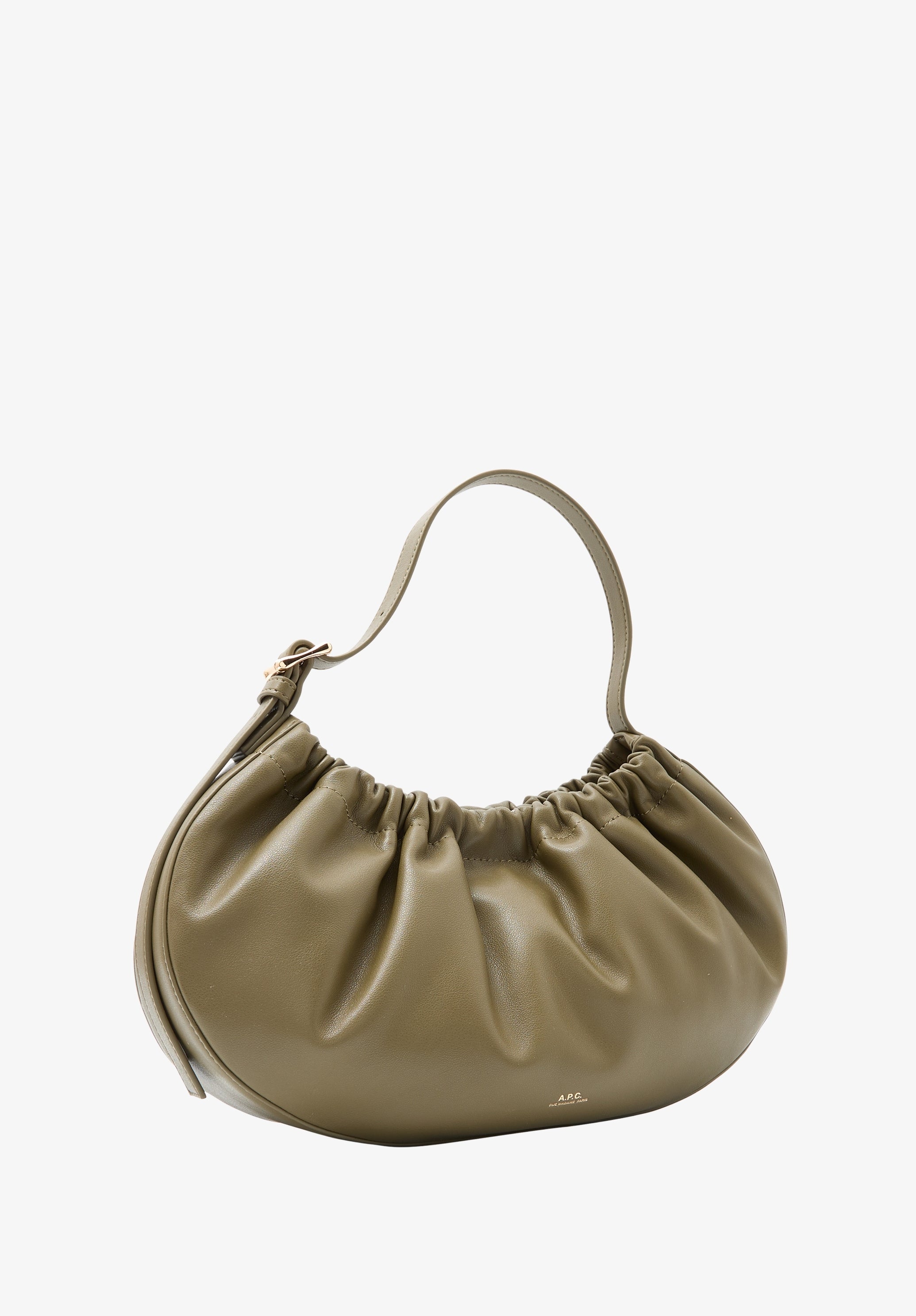 A.P.C. Ninon Hoop Schultertasche TU grün Lederoptik