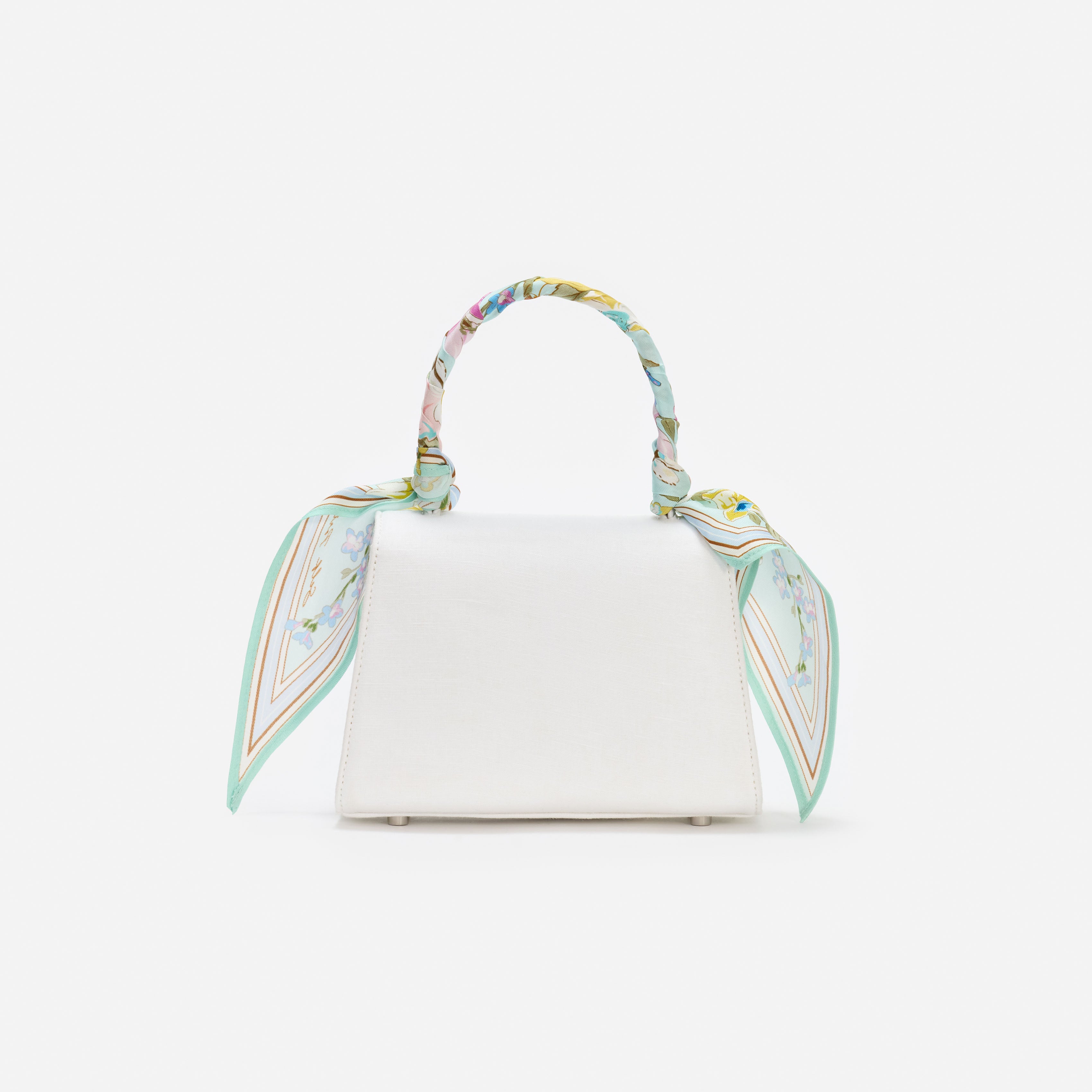 Self Portrait Mint Floral Mini Bag Leinen Creme One Size