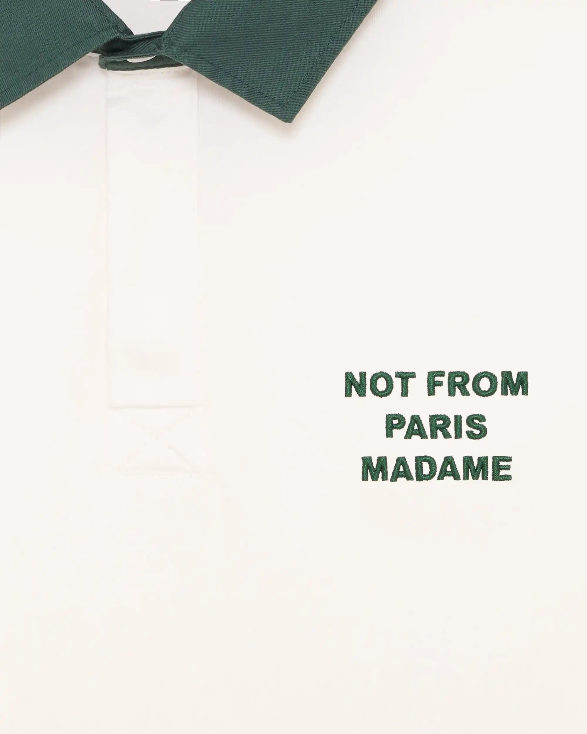 Drôle De Monsieur Slogan Longsleeve Polo Poloshirt Off-White