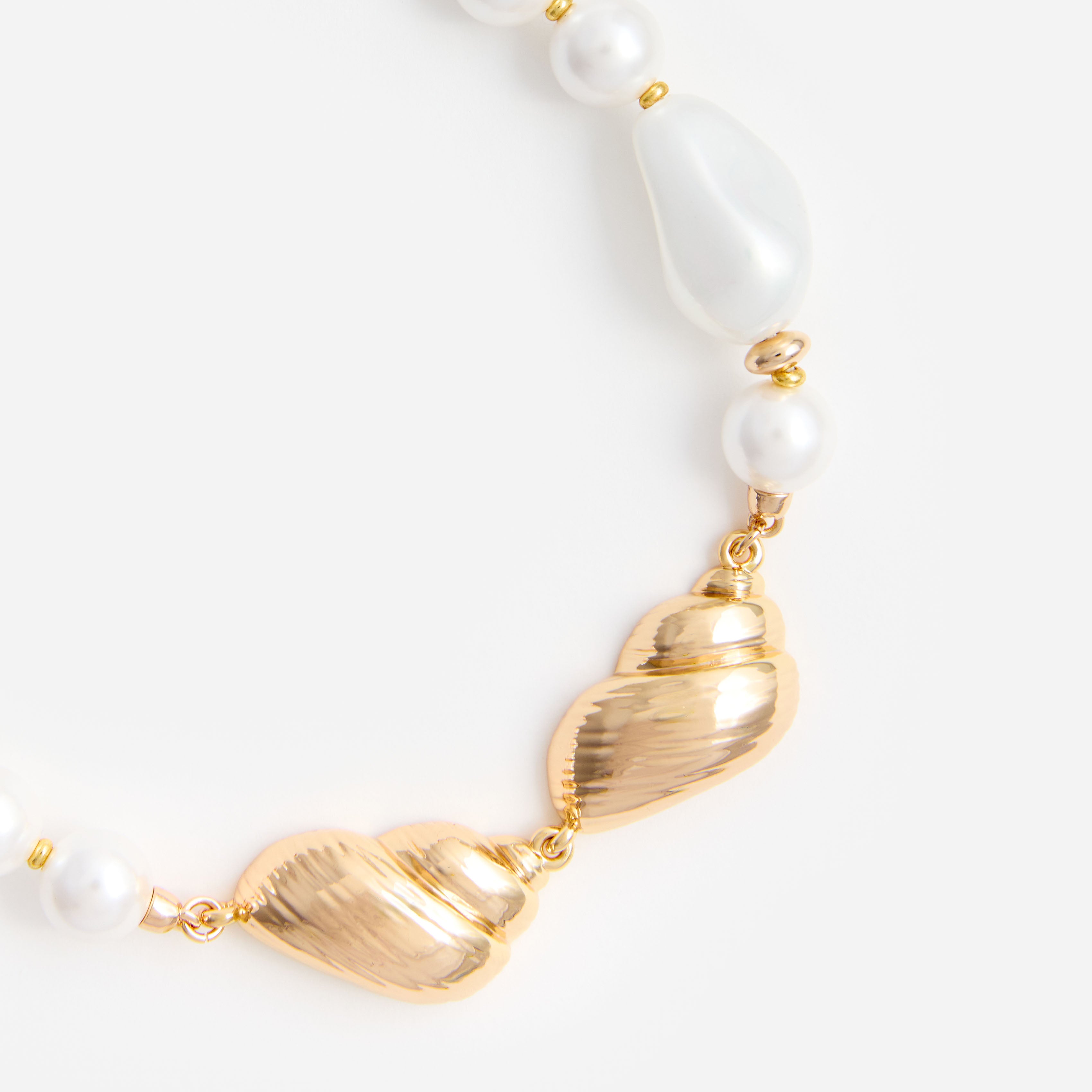 Self Portrait Gold Shell Pearl Armband Damen Muschel