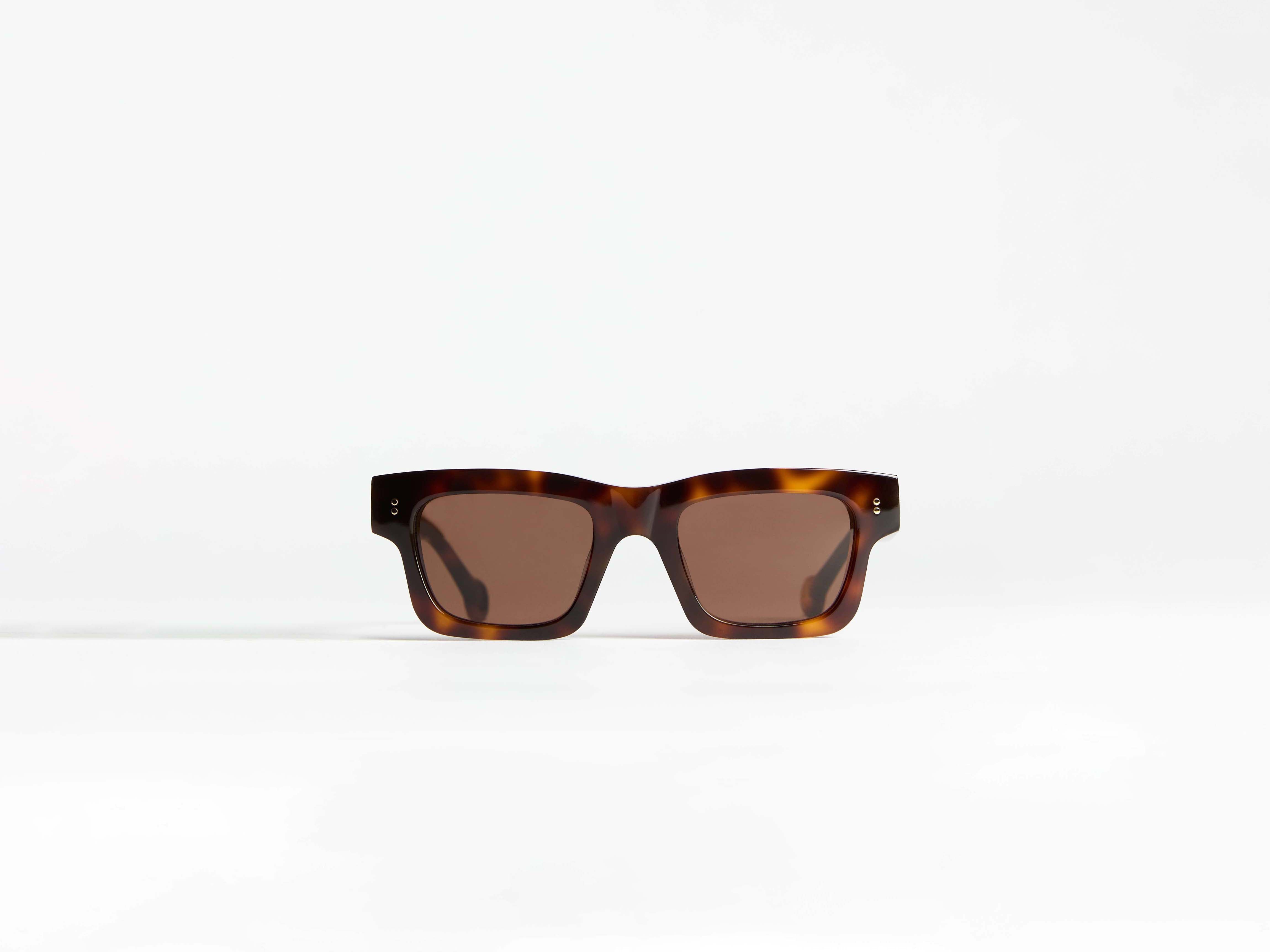 J.W.Anderson JWA02 Rectangular Sonnenbrille Havana