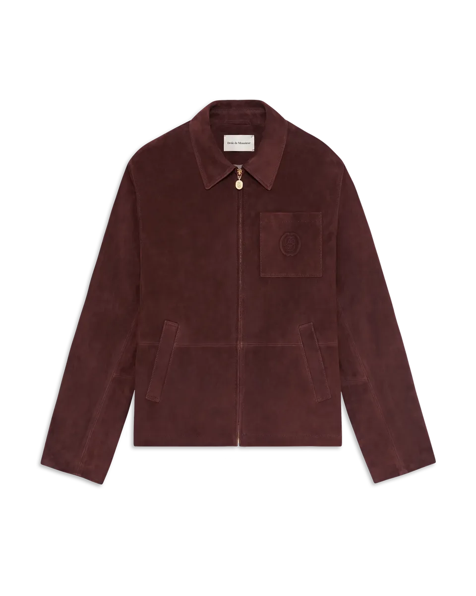 Drôle De Monsieur D Mirror Lederjacke Braun Ziegenleder