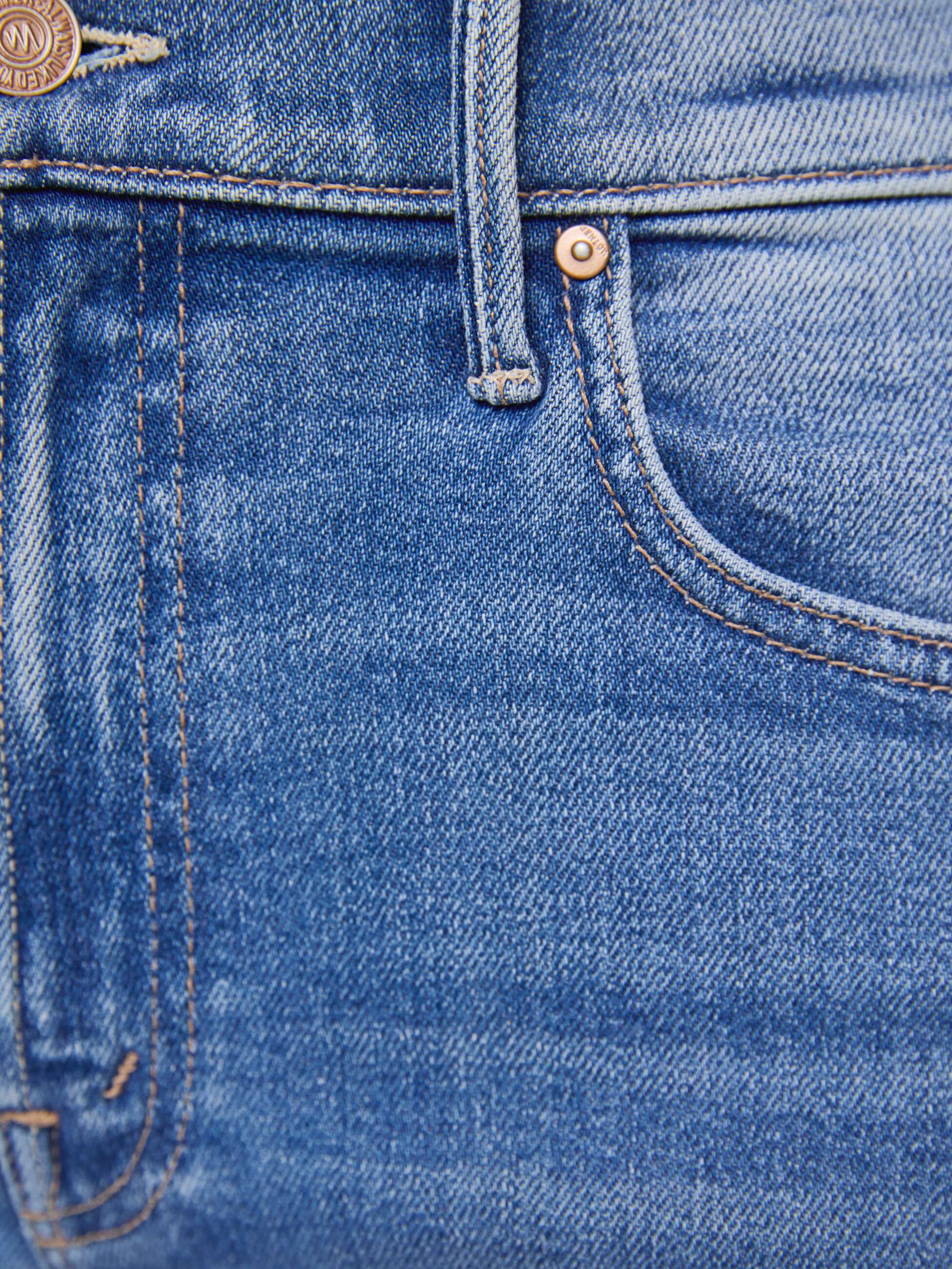 Mother The Kick It Jeans Fan Favorite mittelblau Stretch