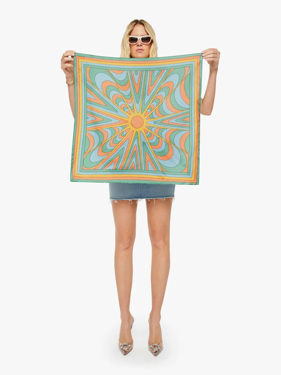 Mother The Scarf It Down Seidentuch Sun Baked Pastell