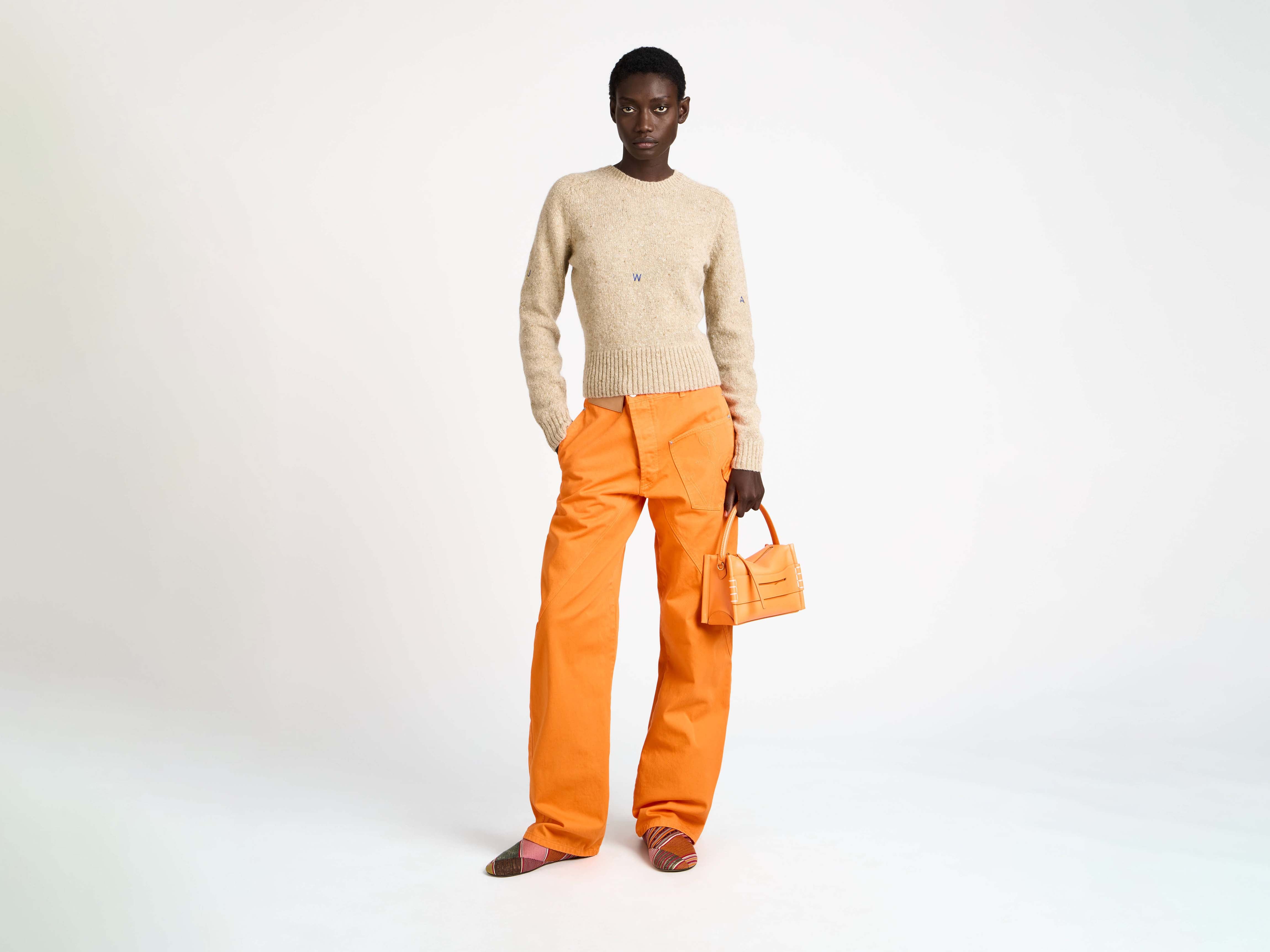J.W.Anderson Bags Small Loafer Bag Handtasche Orange Leder