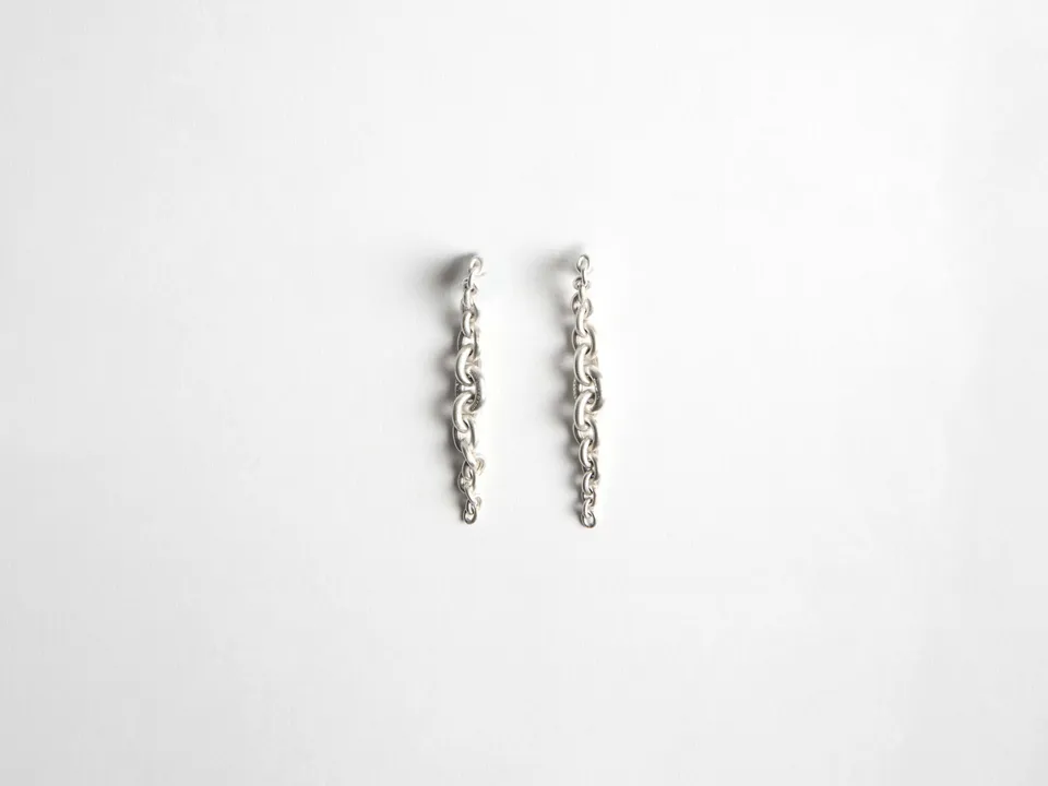 J.W.Anderson Fine Jewellery Chain-Link Ohrringe Weißgold 18kt