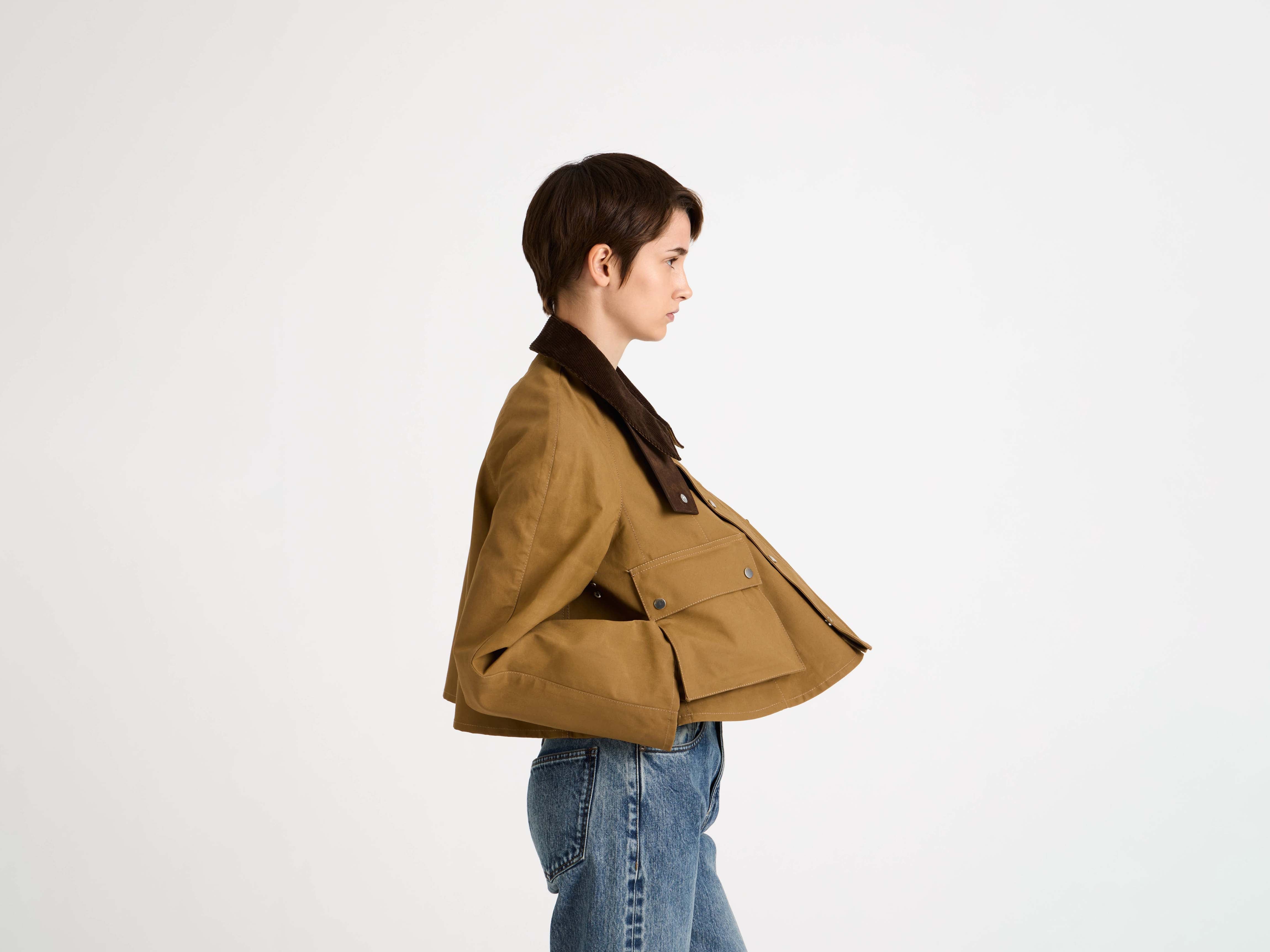 J.W. Anderson Barn Jacket Biscuit Wachs Baumwolle Cropped