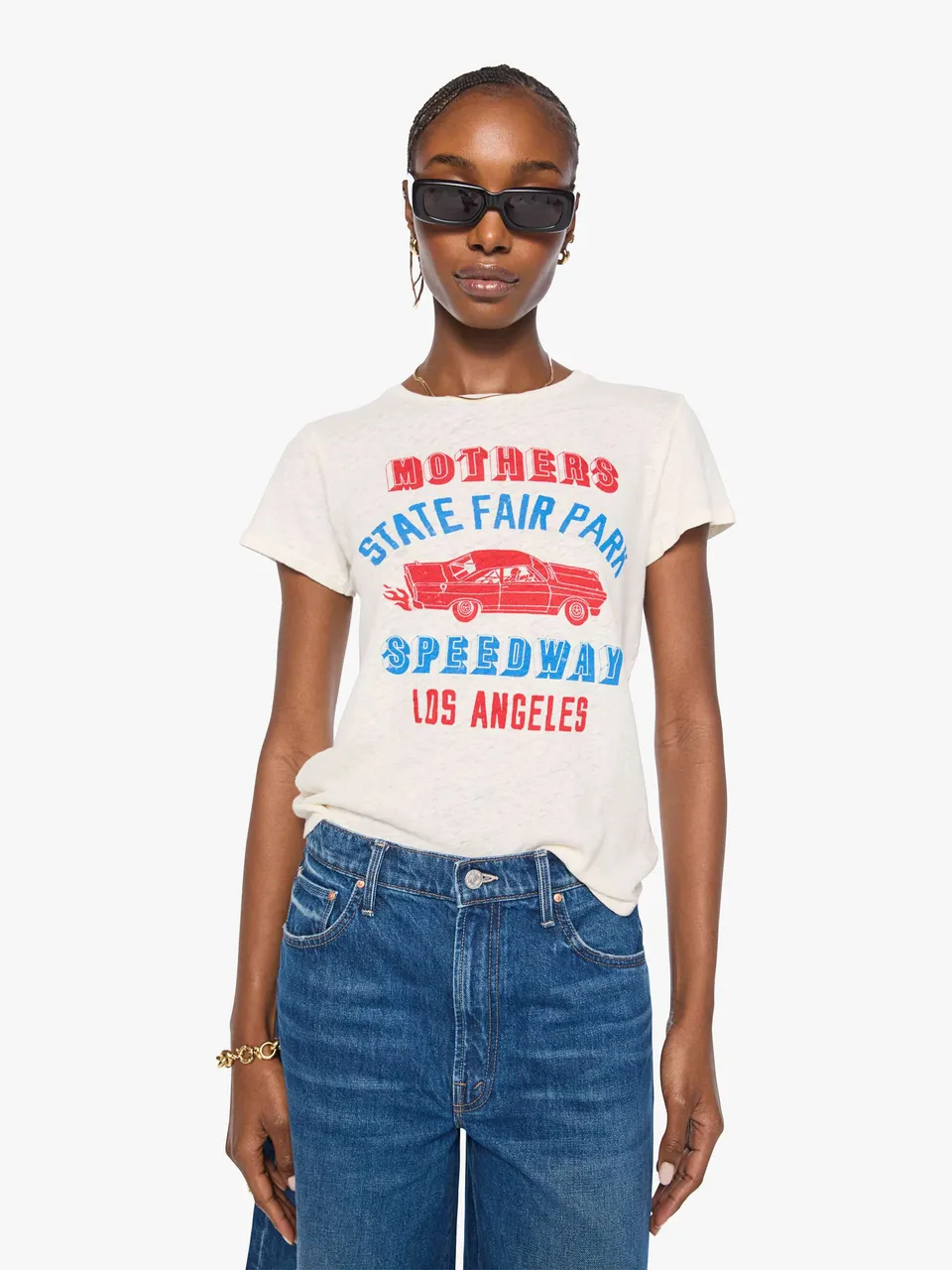 Mother Lil Sinful T-Shirt Speedway Baumwolle Leinen